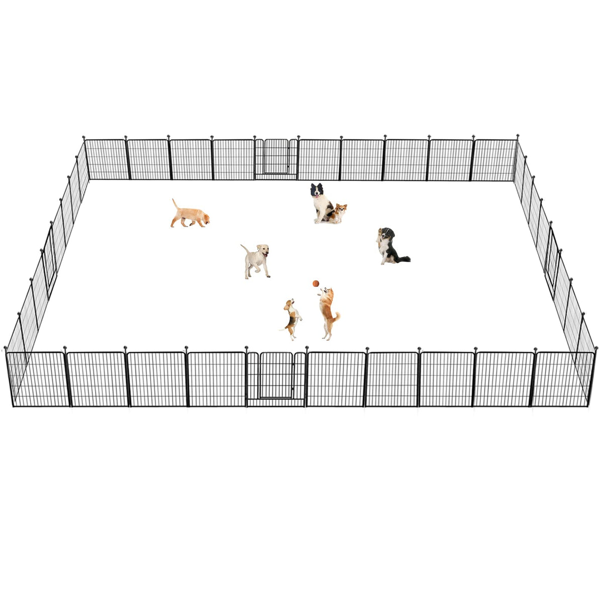 Jhsomdr Dog Playpen 32 Inch 36 Panels Indoor Outdoor Dog Pen For Medium/Small Dogs Heavy Duty Metal Dog Fence Outdoor For Yard, 