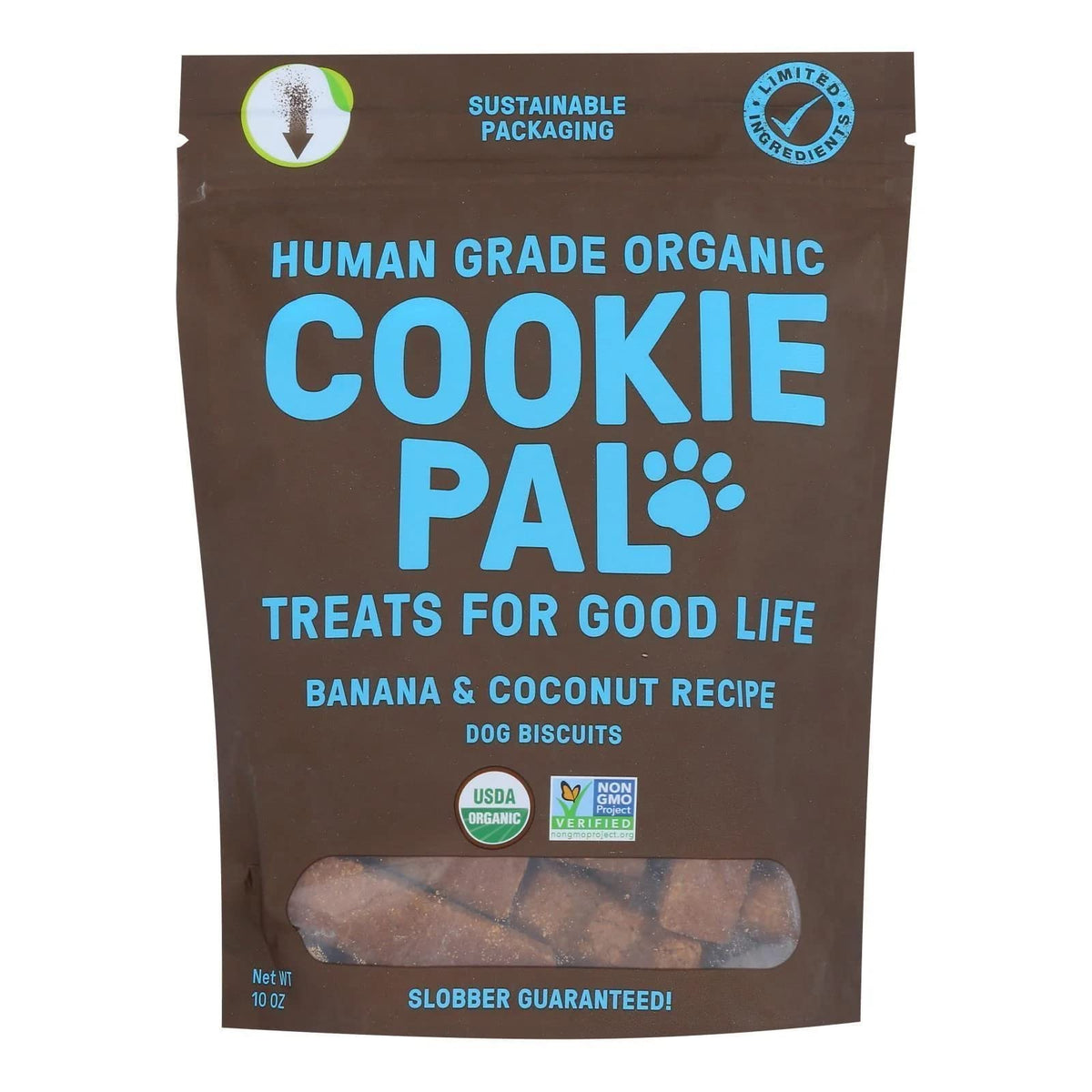 Cookiepal Organic Banana And Coconut Recipe Dog Biscuits, 10 Oz (1 Pack)