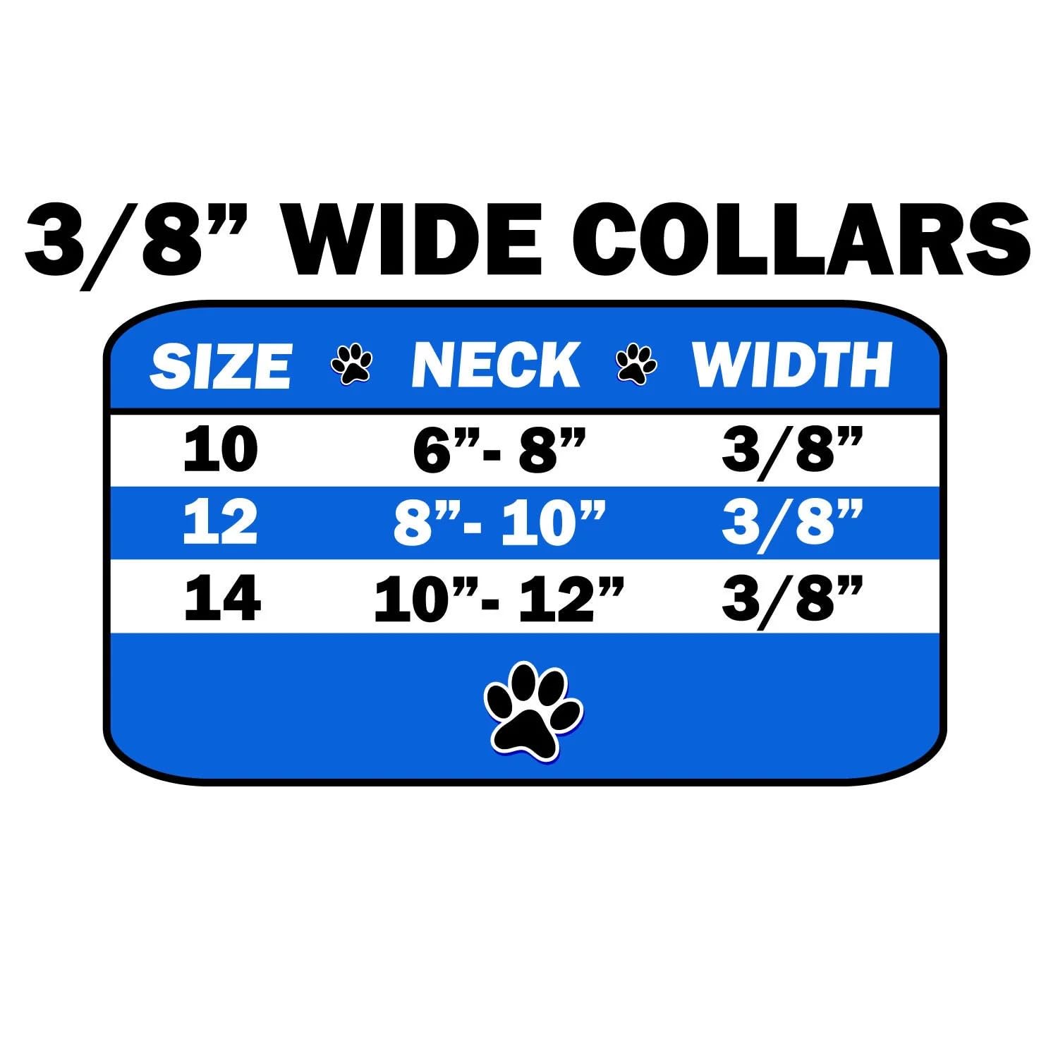 Dog, Puppy & Pet Collar, Petite Rhinestone White w/Lt. Blue 10