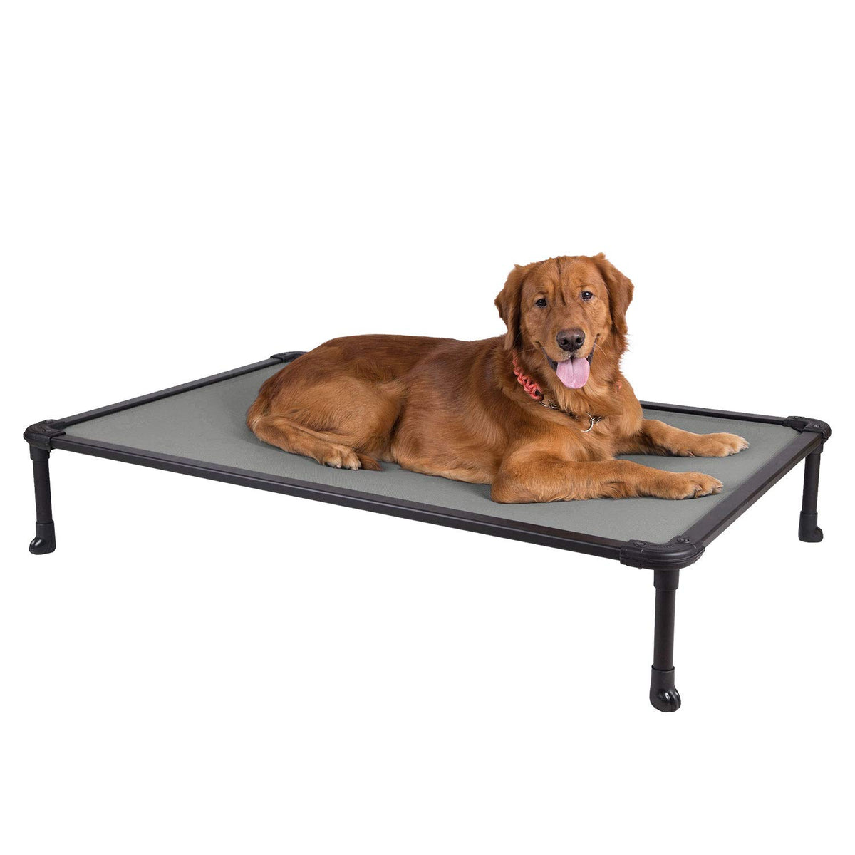 Veehoo Chew Proof Elevated Dog Bed - Cooling Raised Pet Cot - Rustless Aluminum Frame And Durable Textilene Mesh, Unique Designe