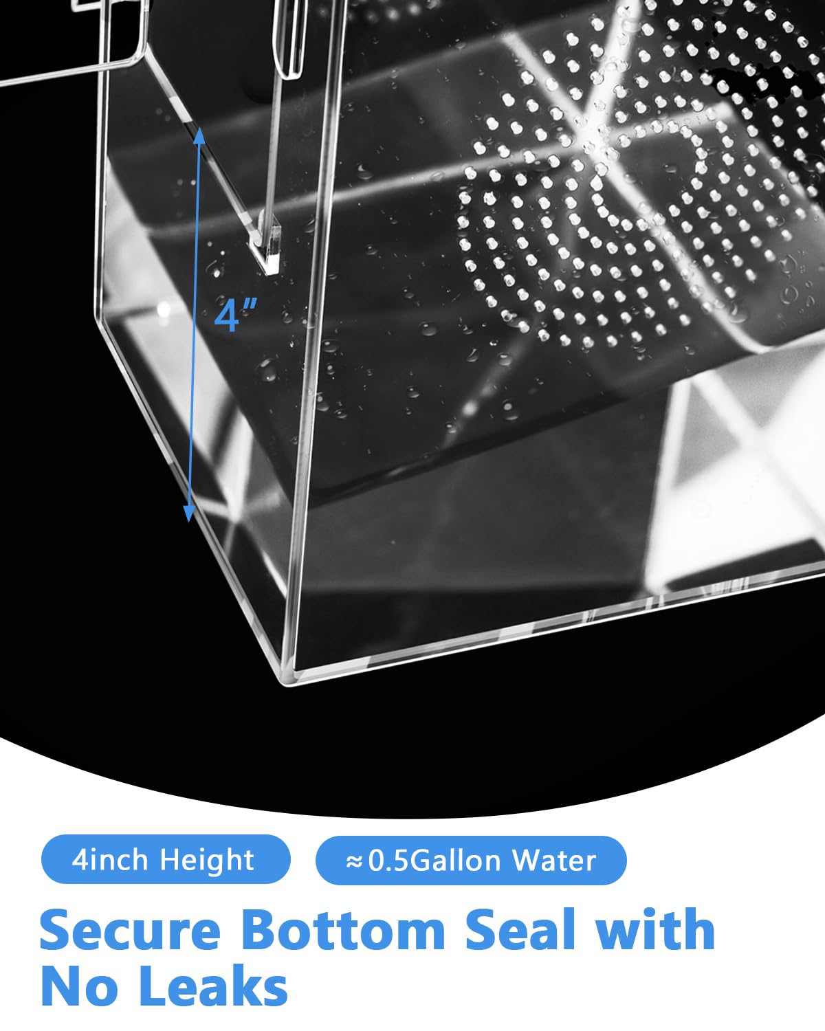 Jumping Spider Enclosure - 11.7X6X6 Inch Large Acrylic Terrarium For Tarantulas - Reptile Tank With Front Opening Door - Habitat