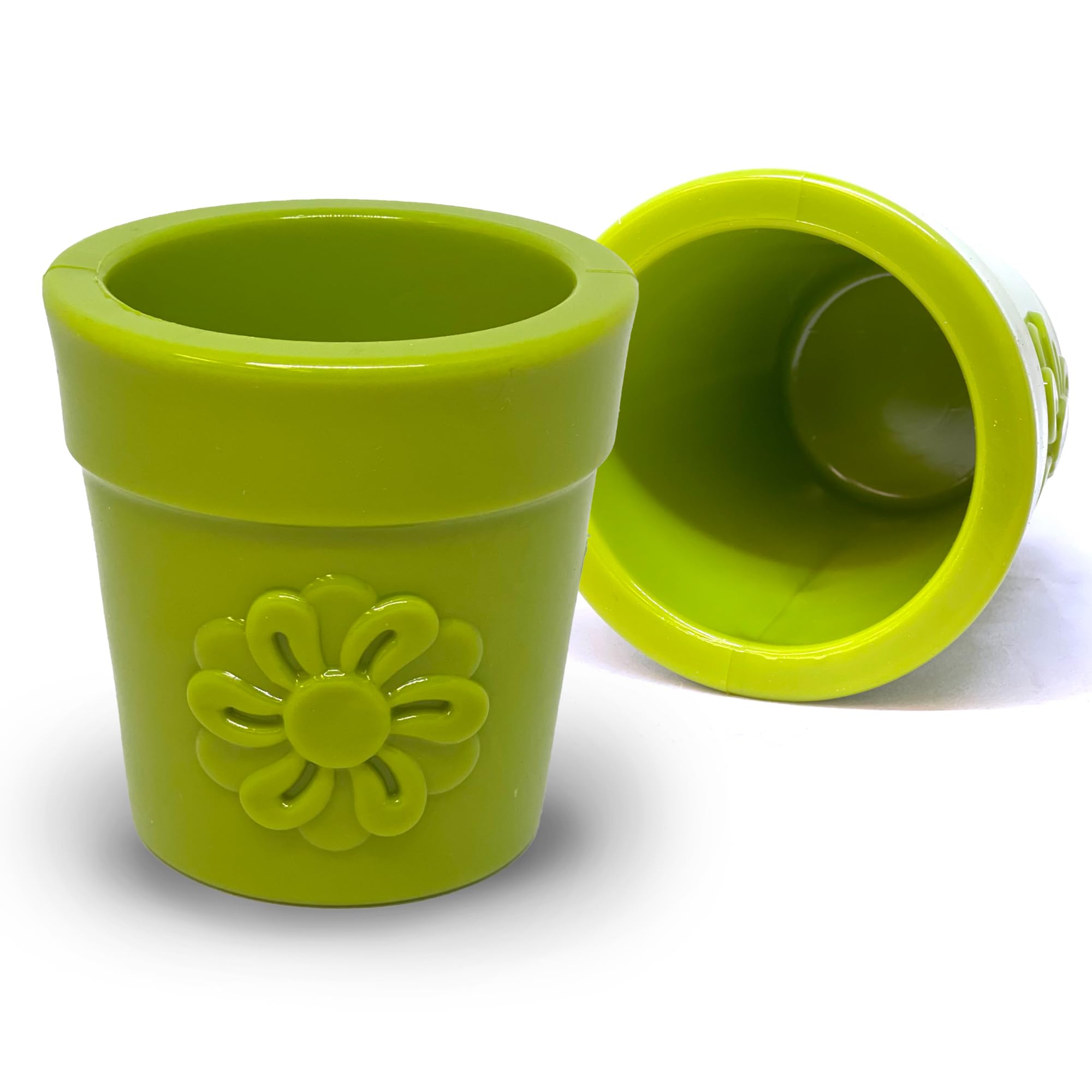 SodaPup Flower Pot - Durable Dog Treat Dispenser & Chew Toy Made in USA from Non-Toxic, Pet Safe, Food Safe Rubber Material for