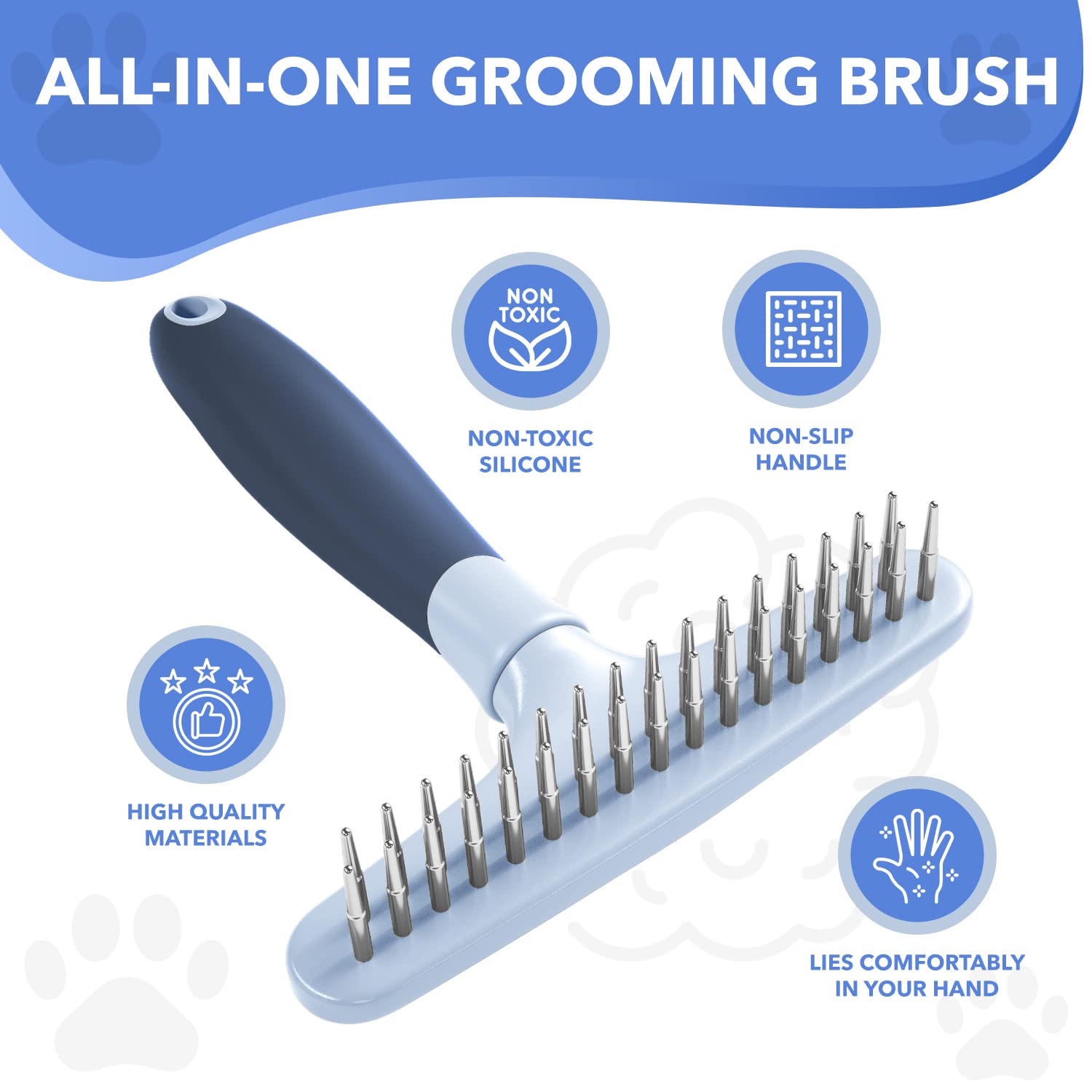 Dog Rake Deshedding Dematting Brush Comb - Undercoat Rake For Dogs, Cats, Matted, Short,Long Hair Coats - Brush For Shedding, Do