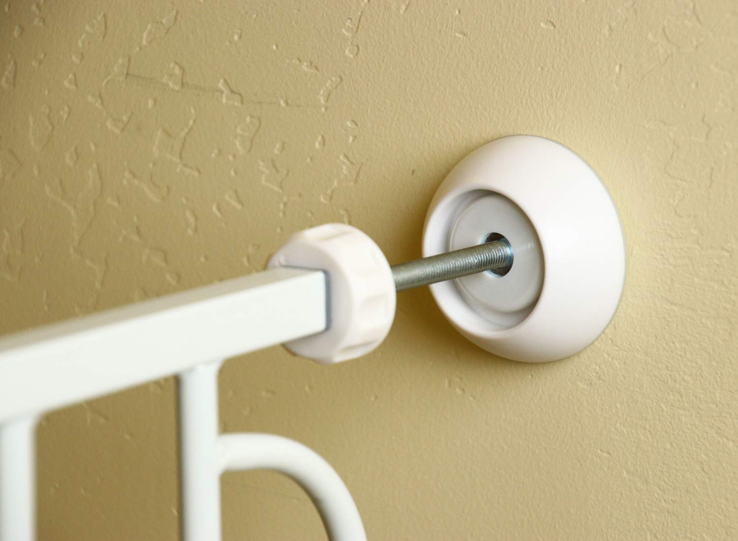 Baby Gate Guru Small Wall Protector 4 Pack - White - Cup Pads To Guard Your Walls From Pressure Mounted Baby Gates, Pet Gates, Safety Gates, Shower Curtain Rods, And More (4 Pack, White)