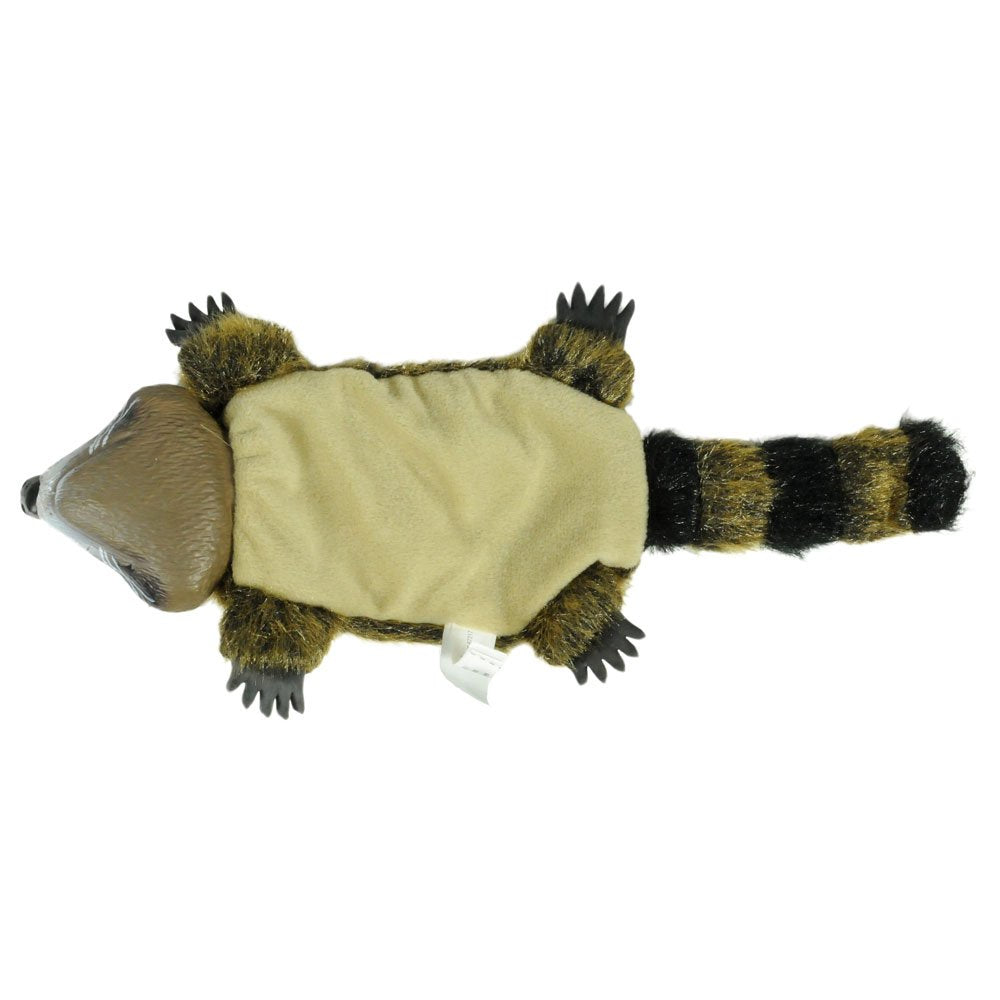 Hyper Pet Raccoon Plush Dog Toy - Large, Brown, New Materials Only, Model 48848