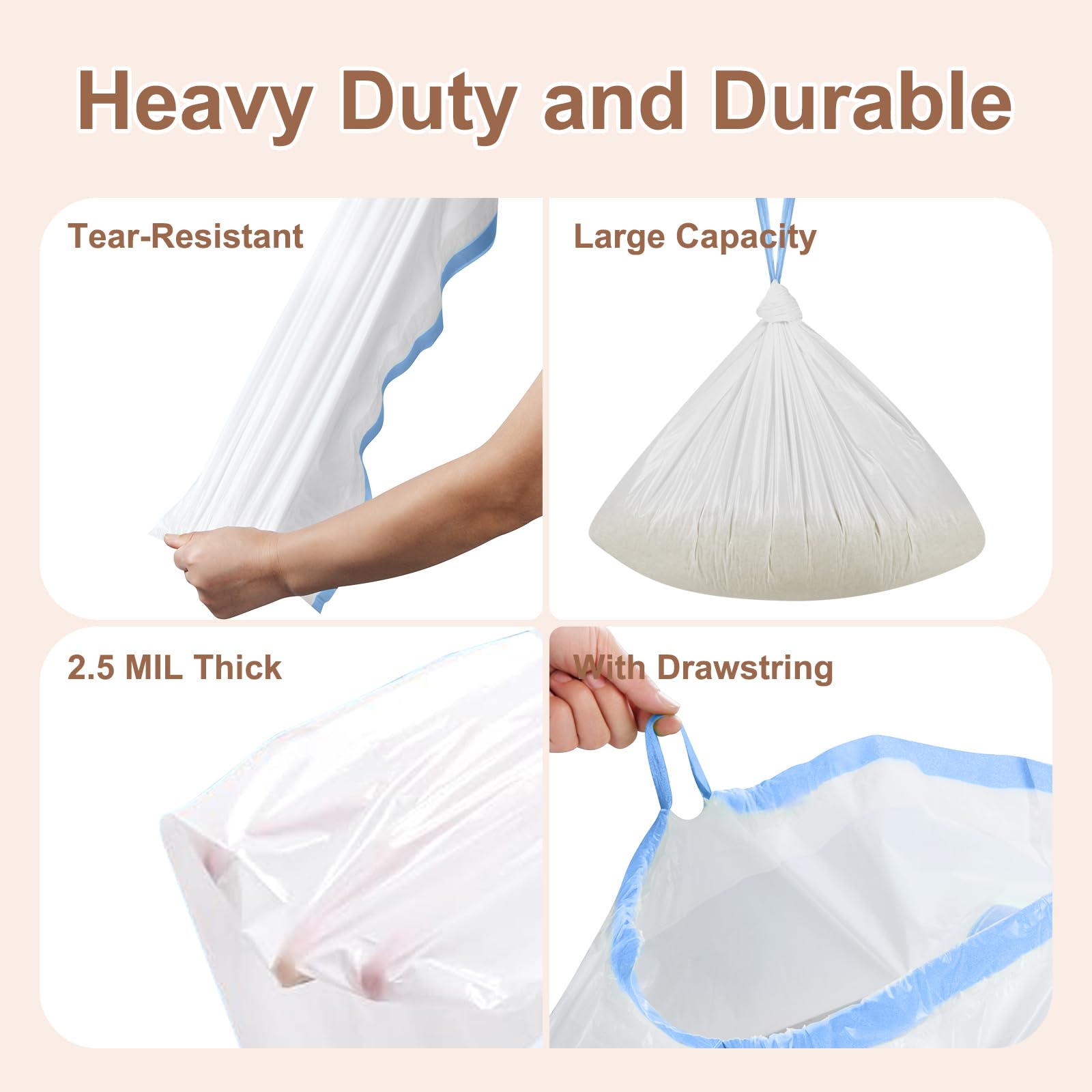 24 Pack Litter Box Liners Compatible with Safe Pets Scoopfree Cat Litter Box Tray Refill, Large Cat Waste Poop Bags with Anti-sc