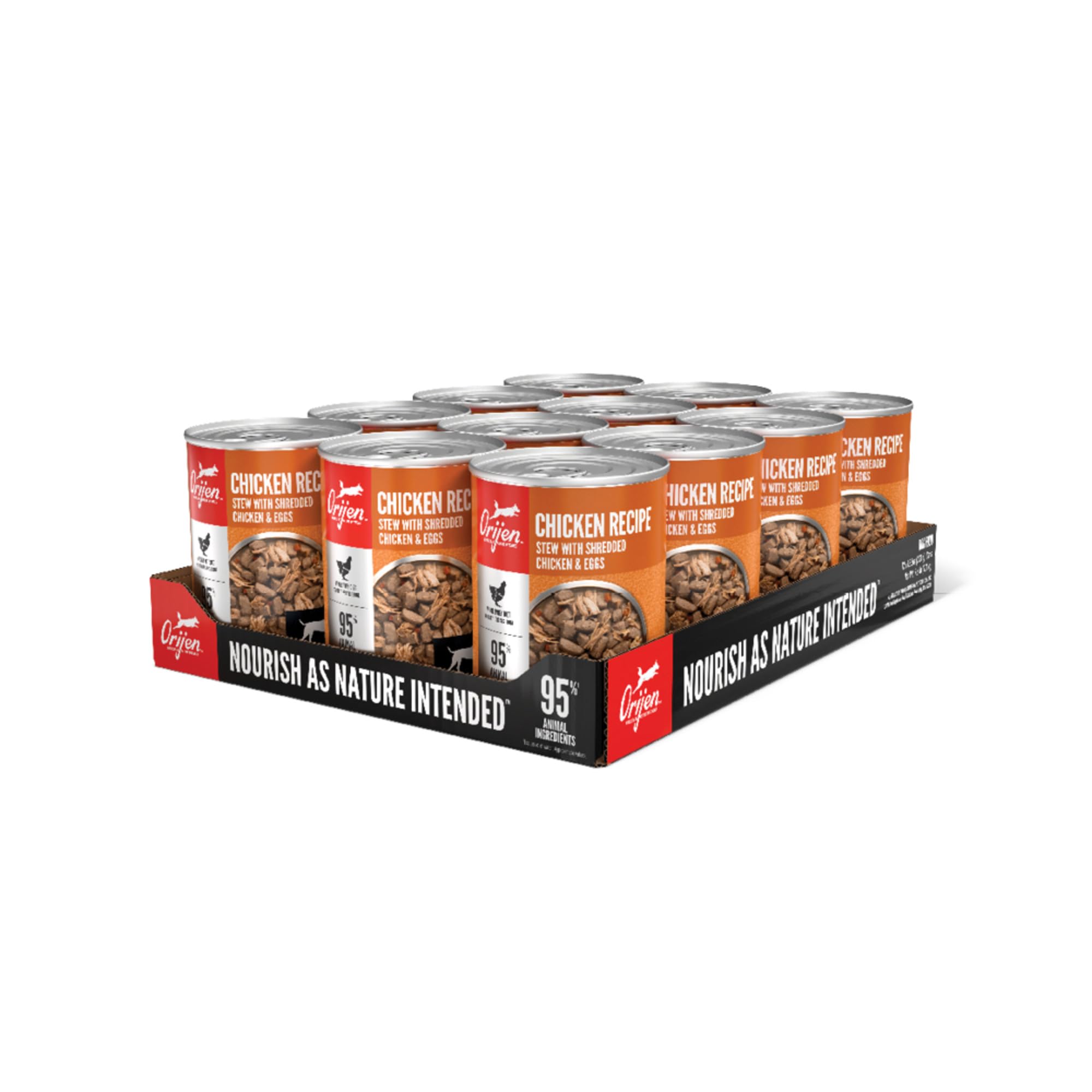 ORIJEN Real Meat Shreds, Grain-Free, Chicken Recipe Stew, Premium Wet Dog Food