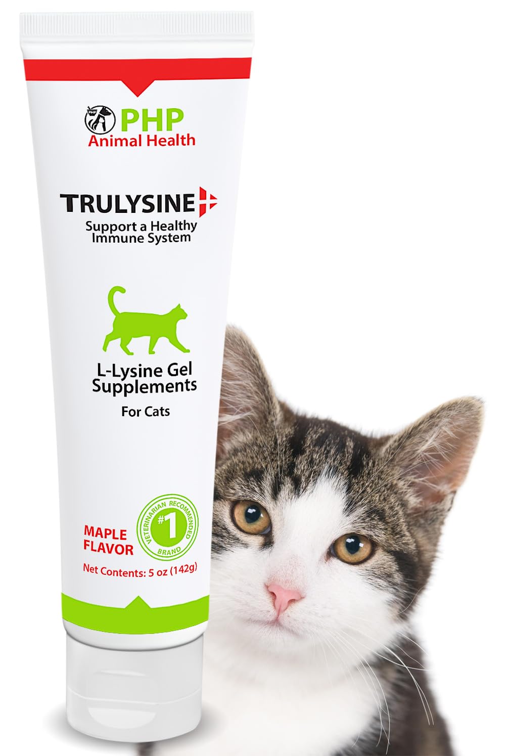 Trulysine Viralysine L-Lysine Gel Supplement for Cats, 5oz - Cats & Kittens of All Ages - Immune Health - Sneezing, Runny Nose, 