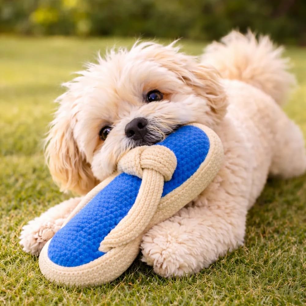 Pet Set Go Squeaky Slipper Dog Toy Clutch Ball  Durable Soft Chew Toy For Small, Medium & Large Dogs | Interactive Fetch & Bite