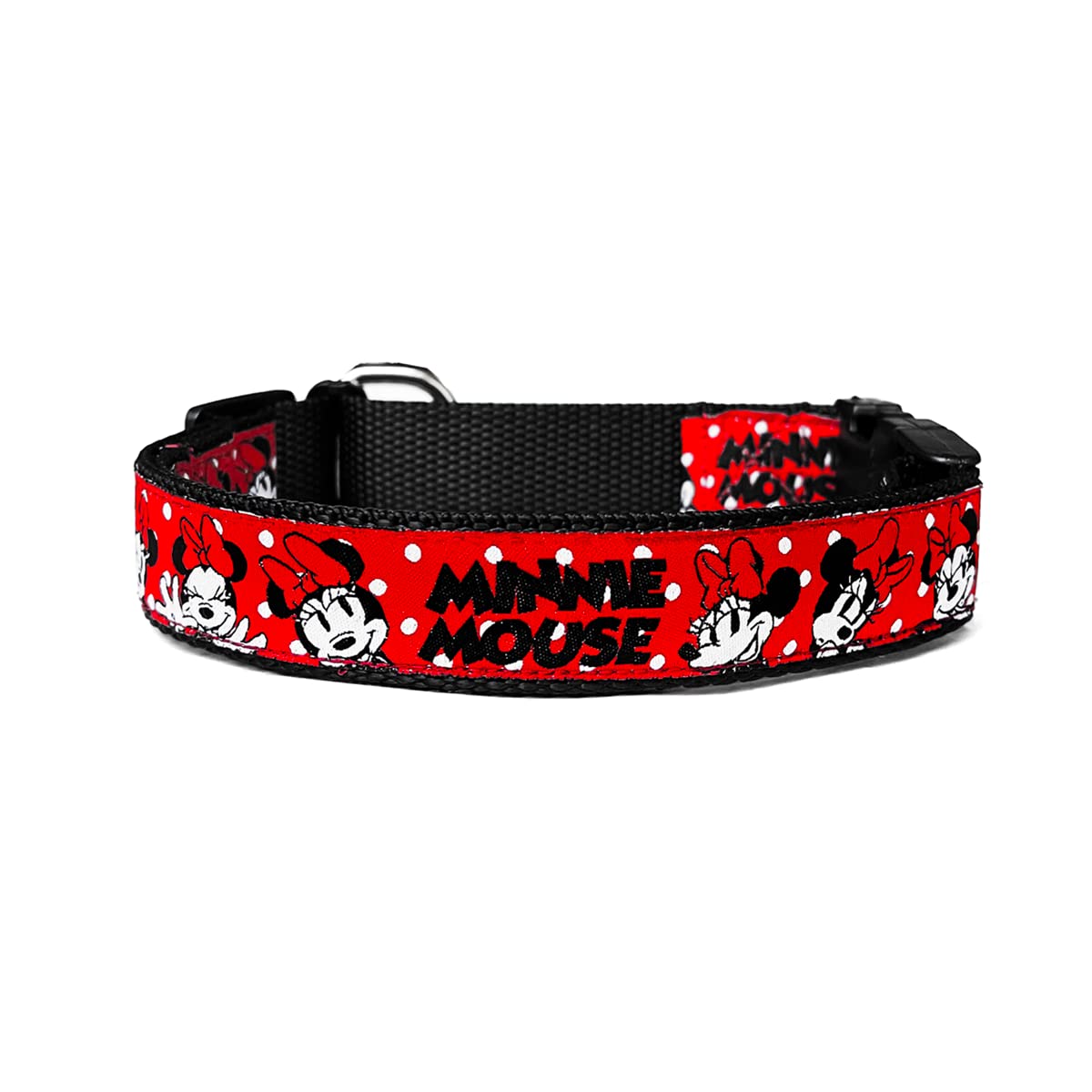 That Dog In Tuxedo Polyester X Disney Mickey Mouse Dog Collar  Adjustable,Washable And Durable Dog Belt For Pets (ML, Minnie M