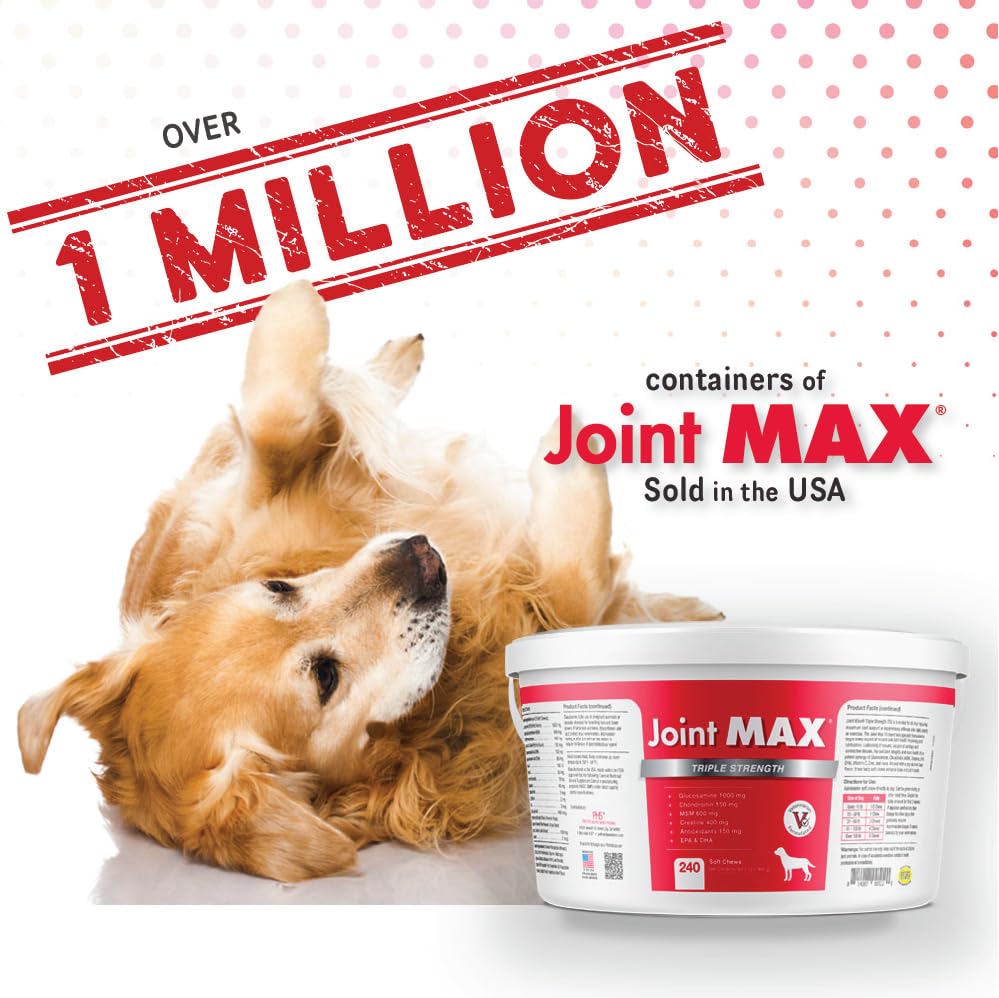Joint MAX TS Joint Supplement Vet Formulated Pain & Inflammation Relief Treats Hip Dysplasia & Arthritis.Glucosamine, Chondroiti