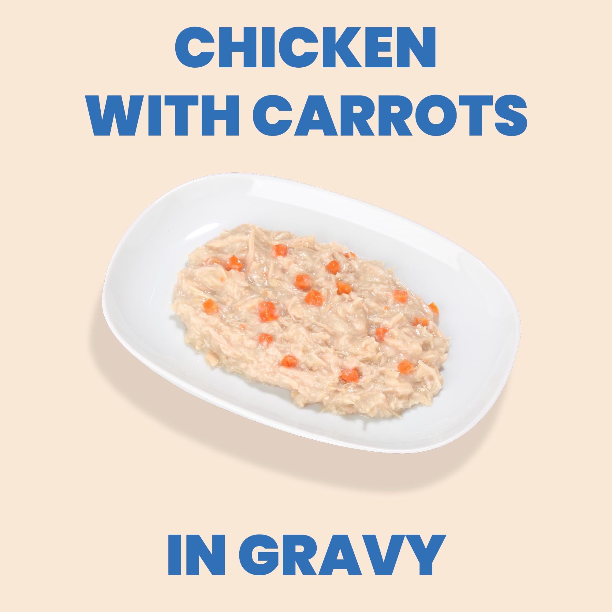 almo nature HQS Complete CAT Wet Cat Food Chicken Recipe with Carrots in Gravy - Grain-Free Cat Food Canned, 2.47 oz (Pack of 12