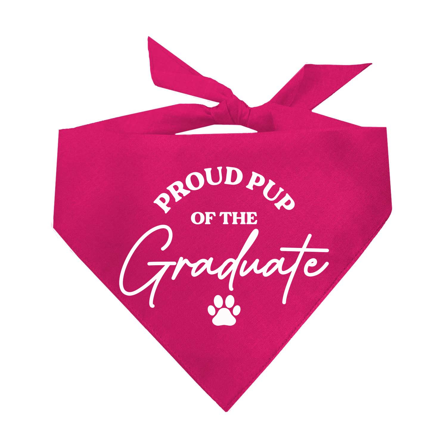 Proud Pup Of The Graduate Dog Bandana | 100% Cotton Triangle | Made In Usa | Graduation Prop | Class Of 2025 2026 2027 2028 |Hot