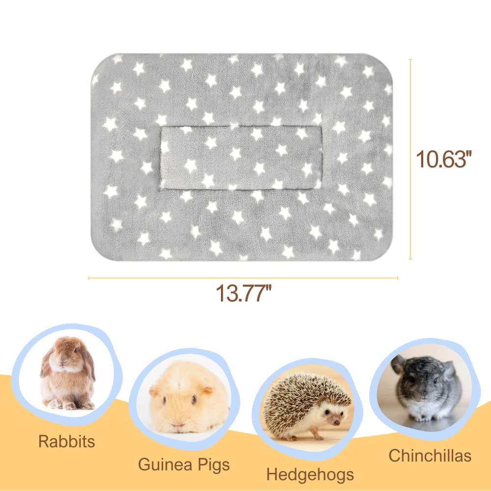 Tierecare 10Pcs Guinea Pig Bed Soft Rabbit Bedding Cage Liner Warm Bunny Mats Pee Pads Fleece Blanket Plush Hamster Sleep Beds F