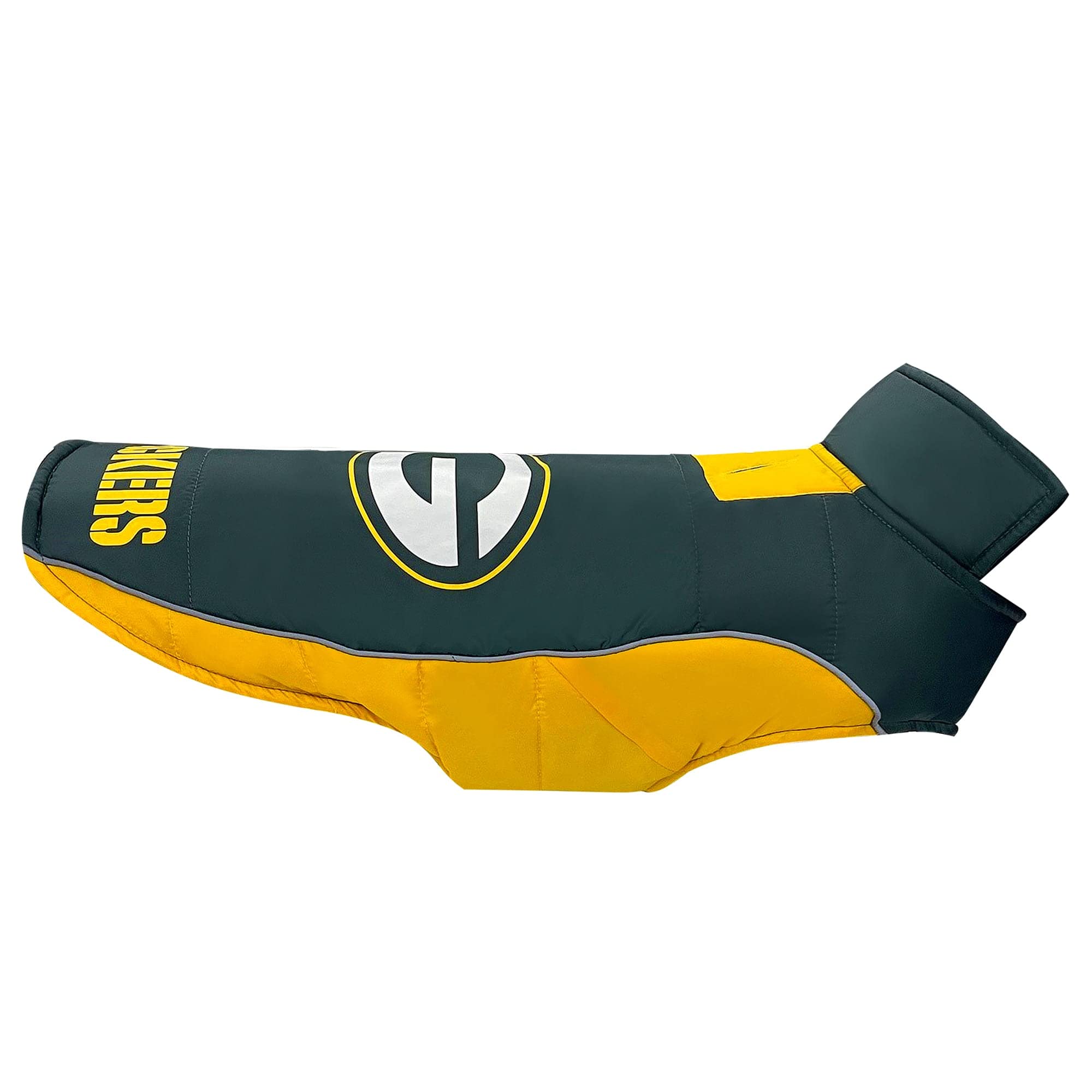 Nfl Green Bay Packers Puffer Vest For Dogs & Cats, Size Medium. Warm, Cozy, And Waterproof Dog Coat, For Small And Large Dogs/Ca