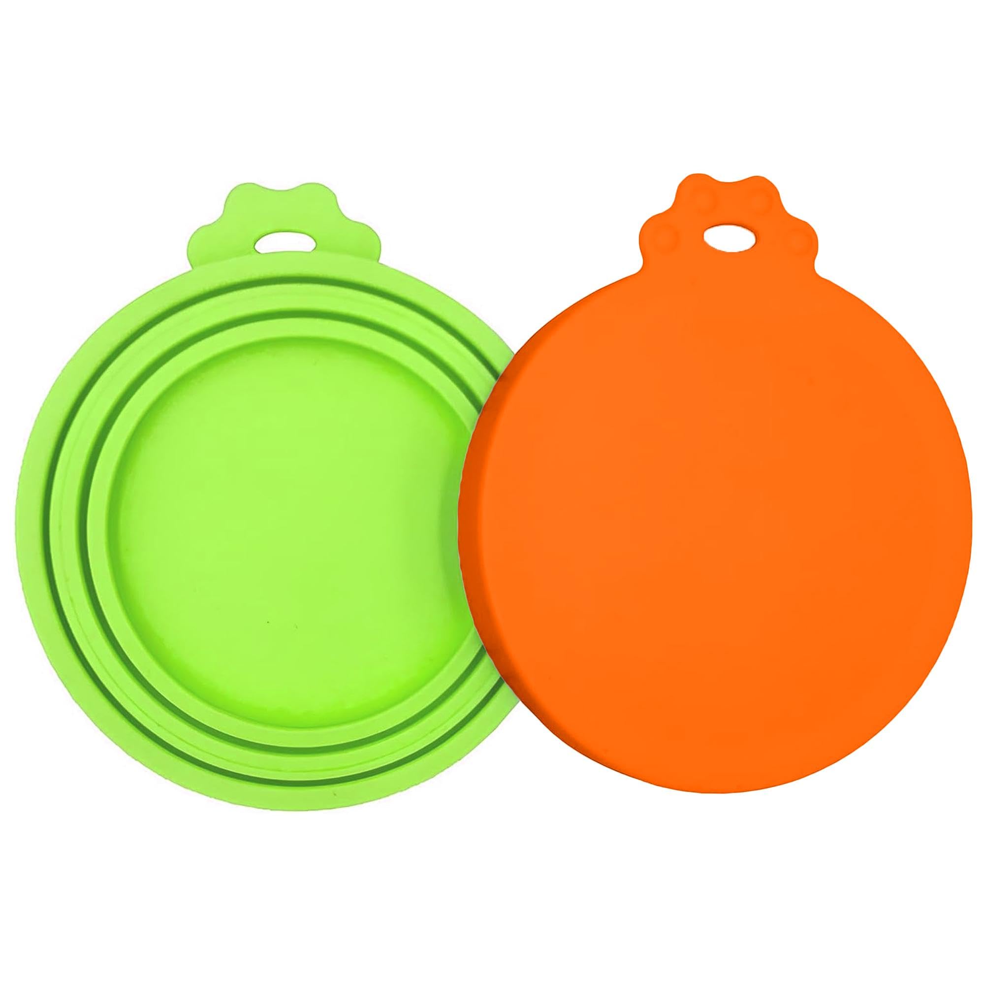 PWOD 2 Pack Pet Food Cans Lids, Silicone Food Can Covers for Dog and Cat, BPA Free/Food Safe/Universal, One Fit Most Standard Si