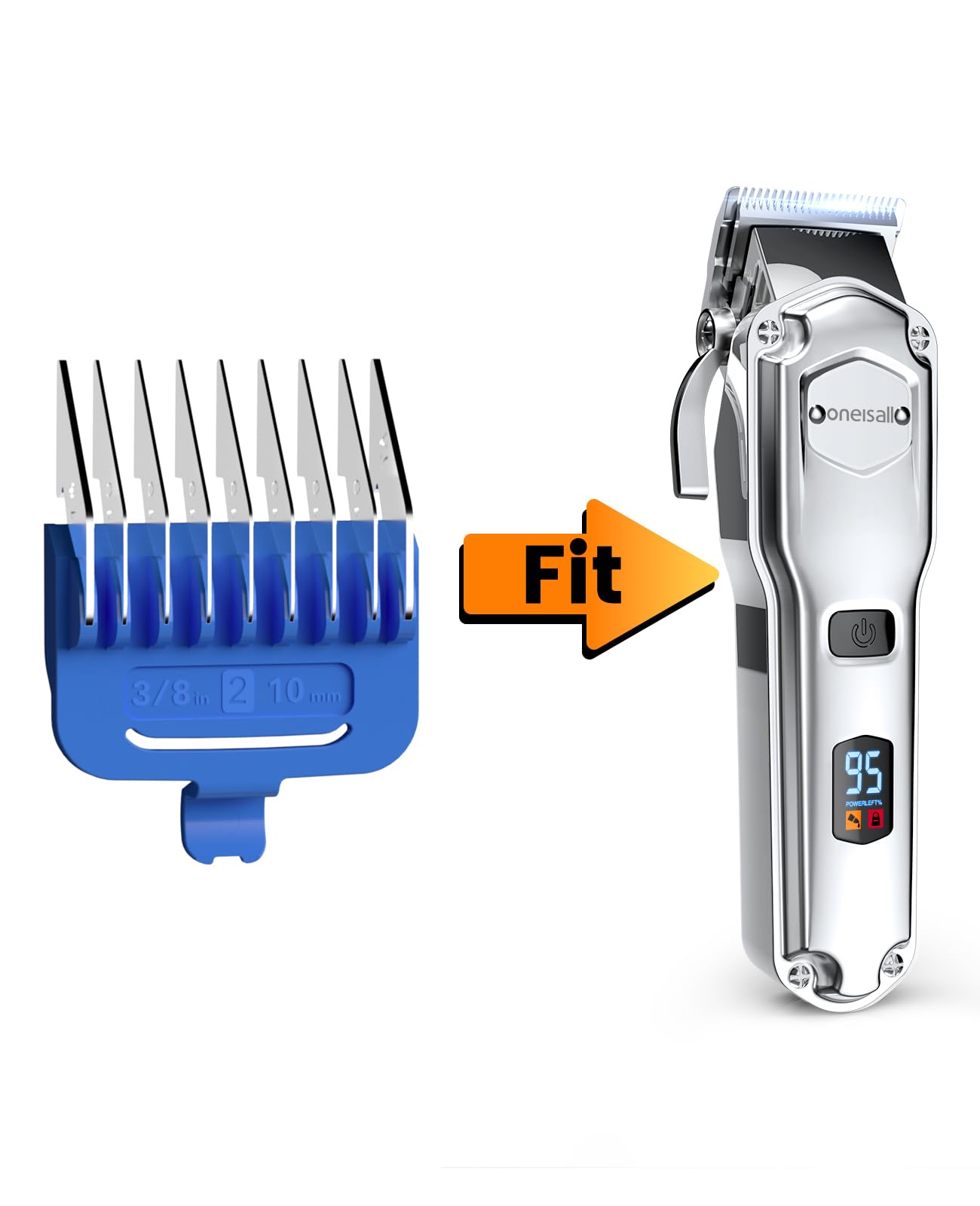 Oneisall 10 Mm Blue Metal Combs For Dog Clippers For Grooming For Thick Heavy Coats