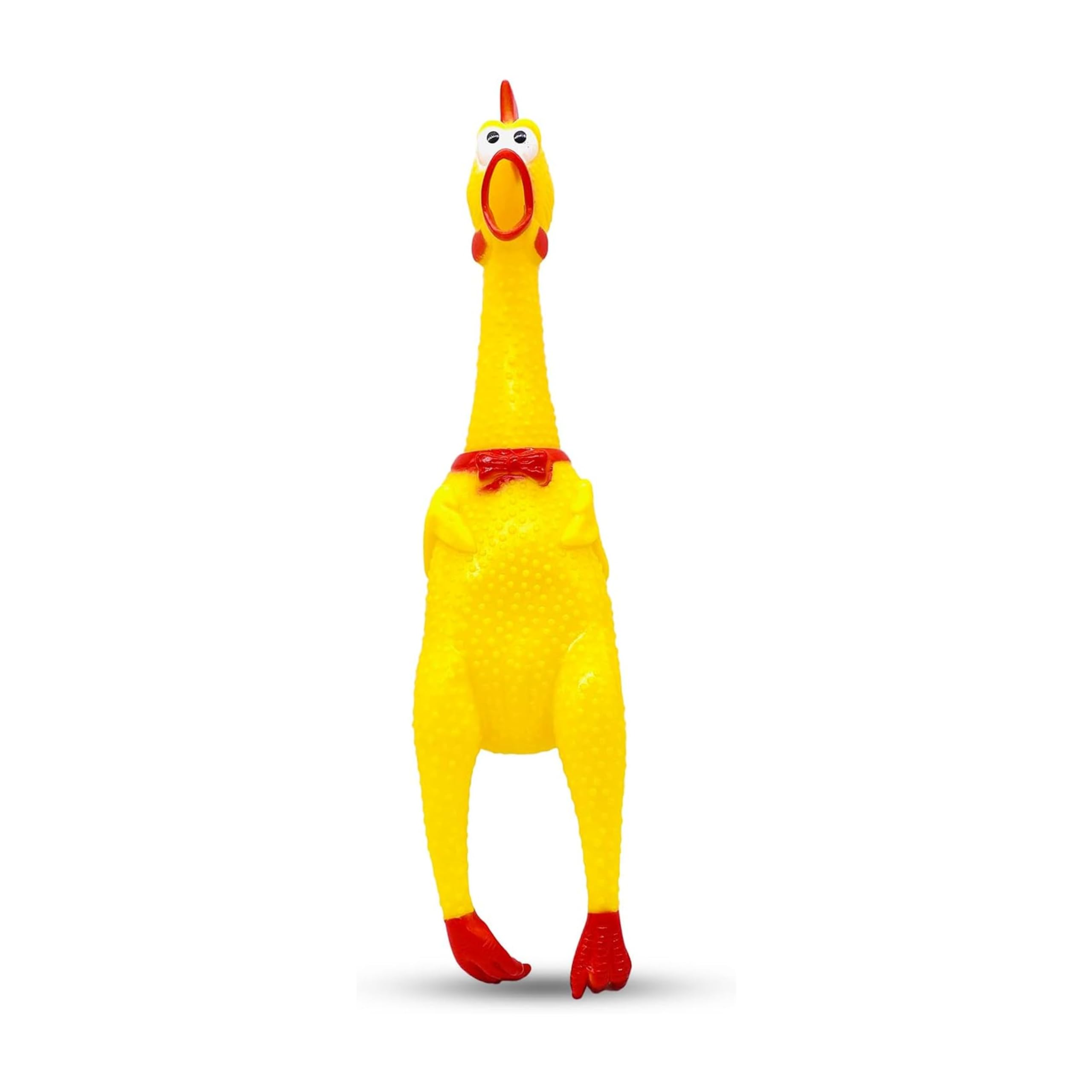 KittuPet Durable Rubber Screaming Chicken Toys Large Squeeze Chicken Noisemaker Dog Squeak Toys for Pet Chew Gifts Prank Novelty
