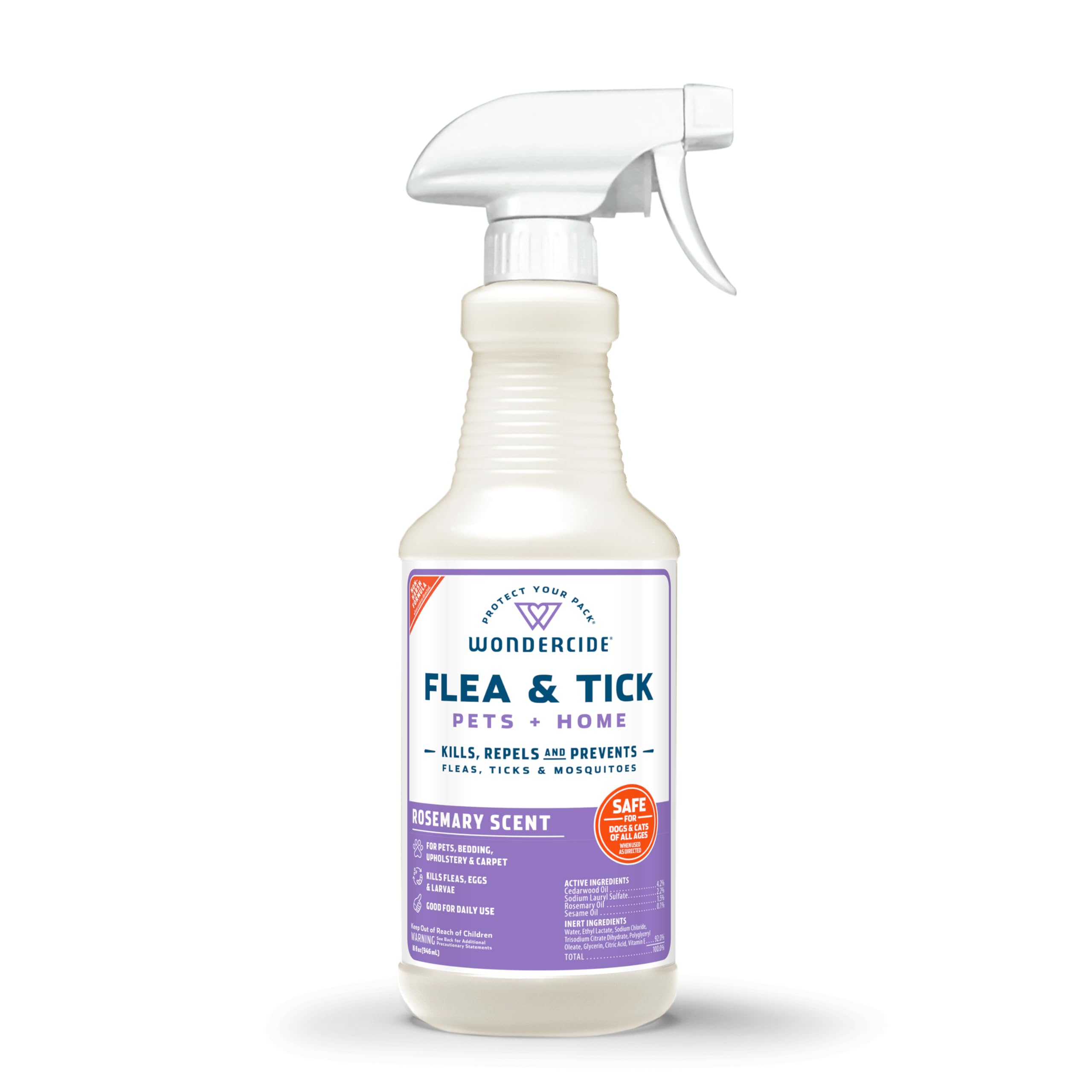 Wondercide - Flea, Tick & Mosquito Spray for Dogs, Cats, and Home - Killer, Control, Prevention, Treatment - with Natural Essent