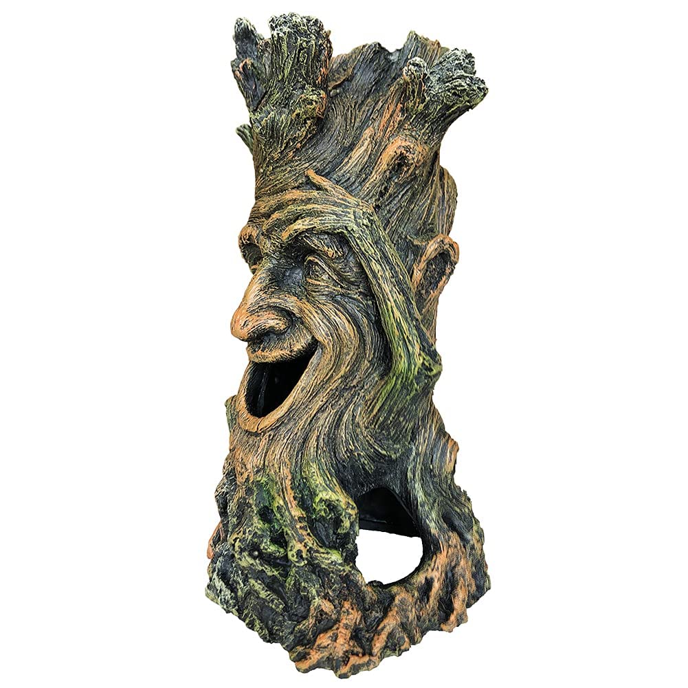 Slocme Fish Tank Tree Trunk Decorations - Lifelike Hollow Tree Wood Ornament, Fish Can Swim Through The Trunk Hole
