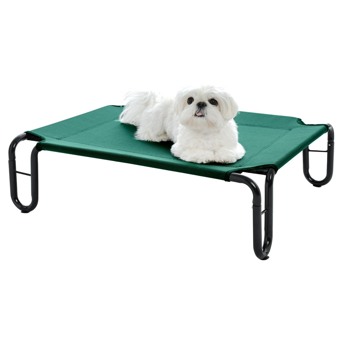 Pettycare Elevated Outdoor Dog Bed - Dog Cots Beds For Small Dogs, Waterproof Raised Dog Bed Easy To Assemble, Cooling Elevated Dog Bed With Teslin Mesh, Durable, Non Slip, Up To 35 Lbs,Green