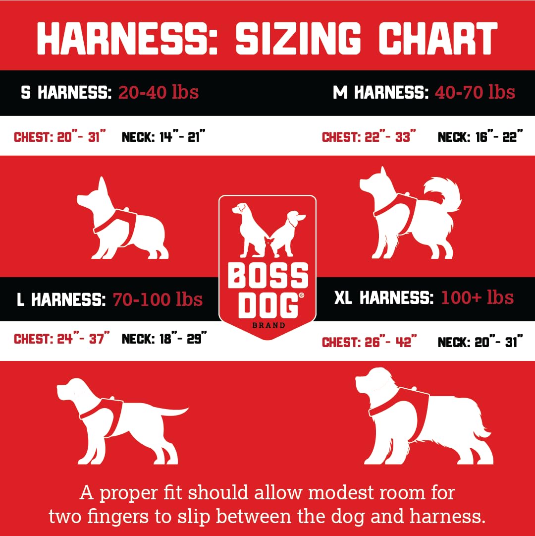Boss Dog Tactical Harness, Orange, X-Large