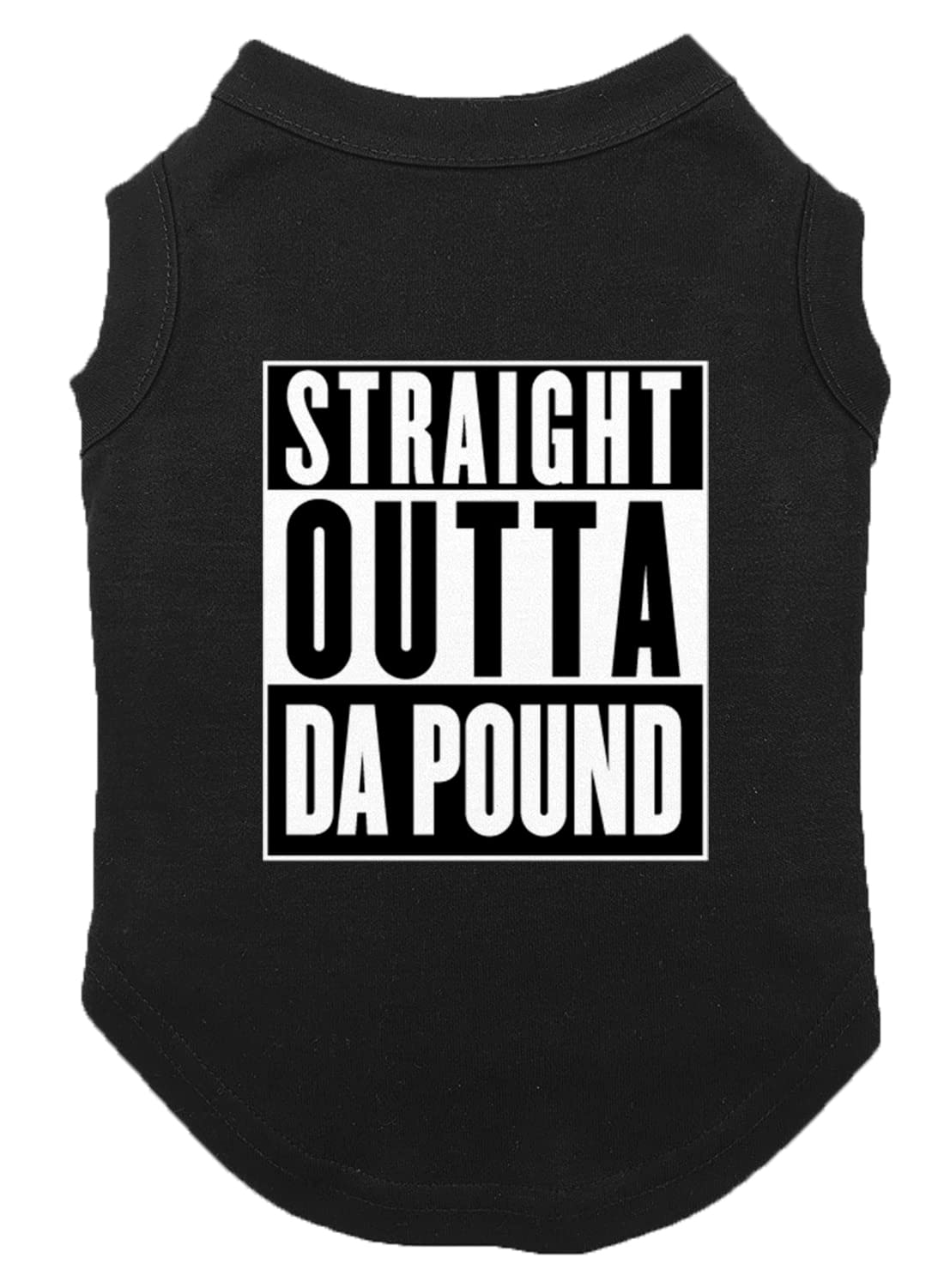 Straight Outta Da Pound - Rescue Dog Shirt (Black, Large)