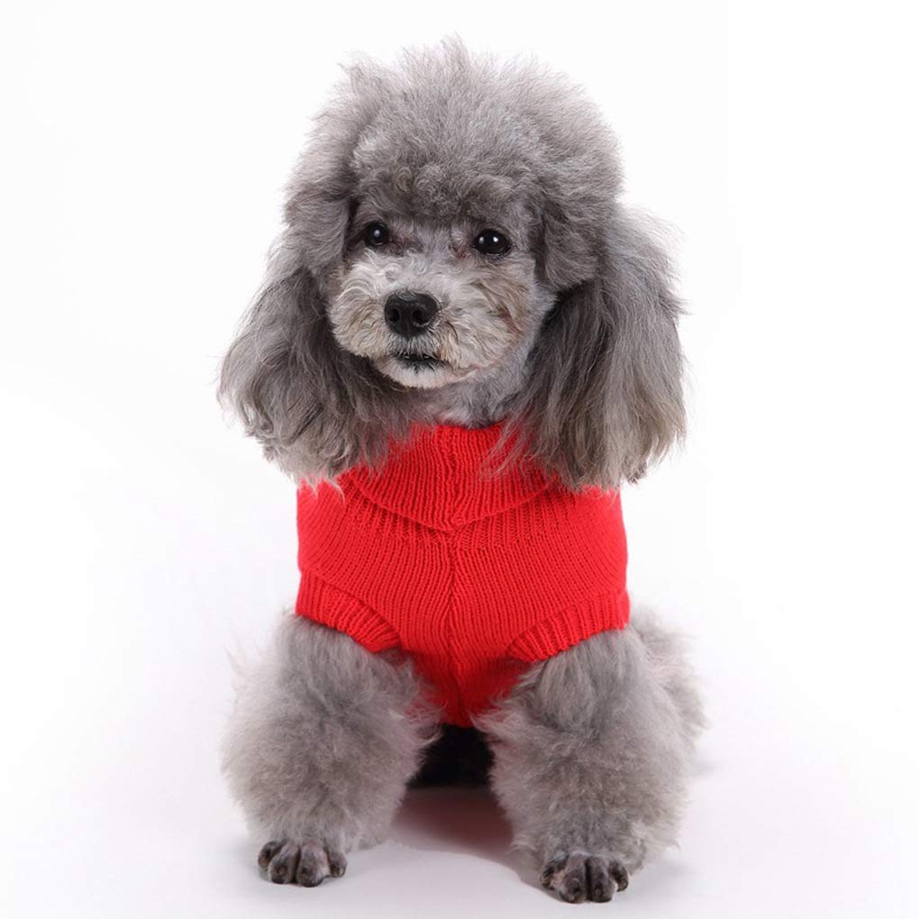 Dog Sweater For Small, Medium, Large Dogs - Warm Winter Classic Turtleneck Pet Clothes - Cute Christmas Coat For Puppies, Cats,