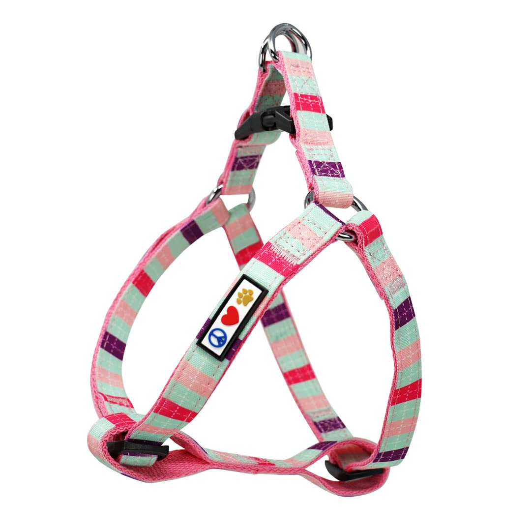 Pawtitas Pet Adjustable Solid Color Step In Puppy/Dog Harness 6 Feet Matching Collar And Harness Sold Separately Extra Small Tea
