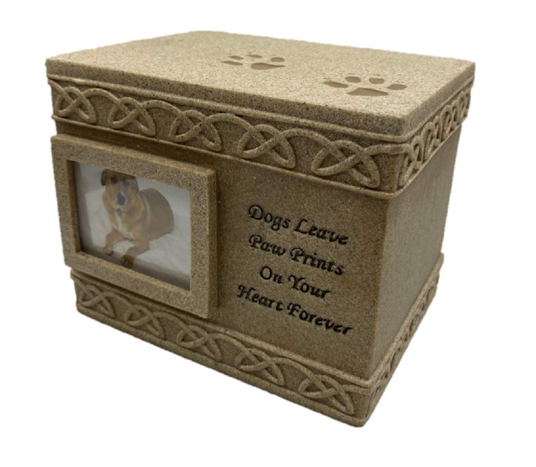 Comfy Hour 5-Inch Pet Urn For Dog, Dark Brown, Porcelain