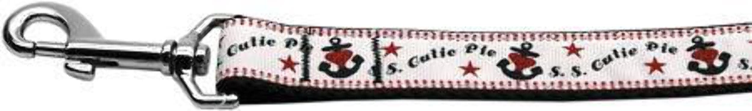 Pet Dog & Cat Nylon Collar or Leash, "S.S. Cutie Pie" 3/8" w x 6 ft. leash