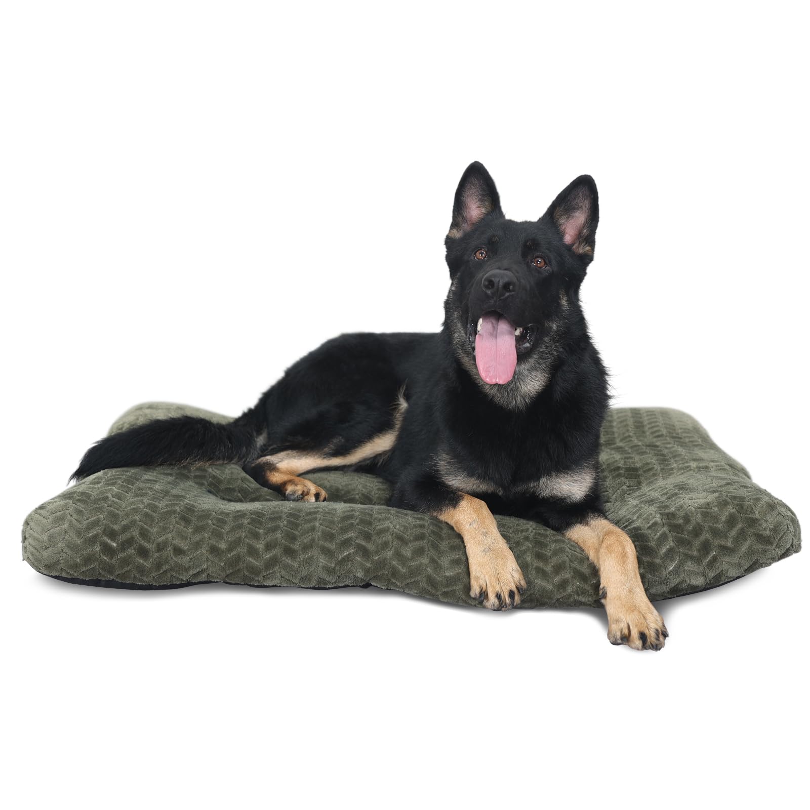 Necesitar Large Dog Crate Bed 42 Inch Washable Soft And Fluffy Dog Mats For Cages Up To 90 Lbs Pet Pillows For Crate Tire Printi