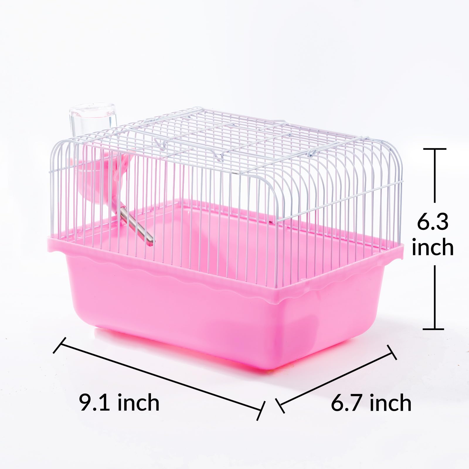 Small Hamster Cage, Hamster Travel Carrier, Travel Cage, Portable, Hand-Held, Breathable, Easy To Clean Carry, For Short Trip, V