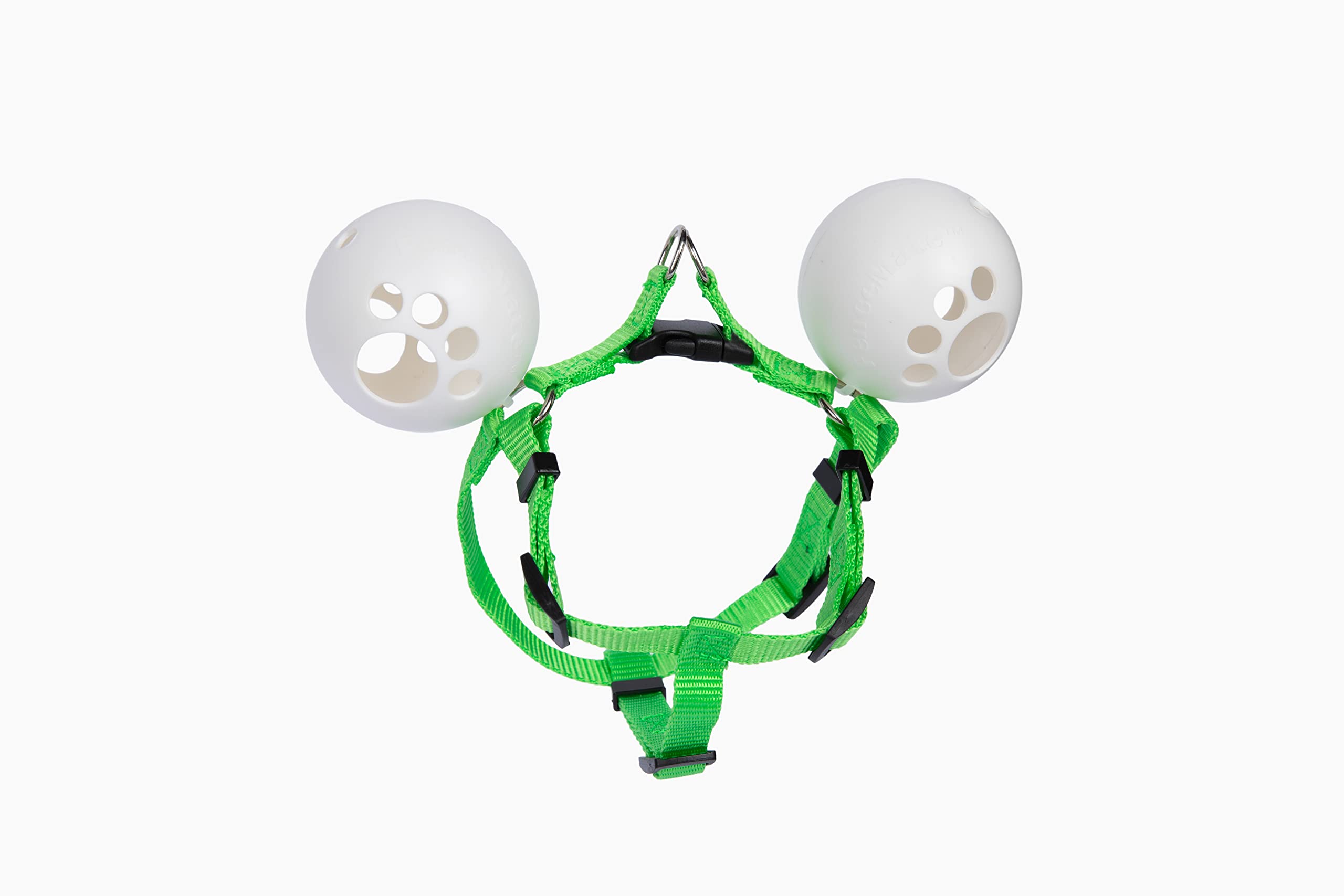 FenceMate No Escape Dog Harness - to Keep Small Pets Safe from Escaping Through Fence Slats Patented Harness W/Balls Attached -