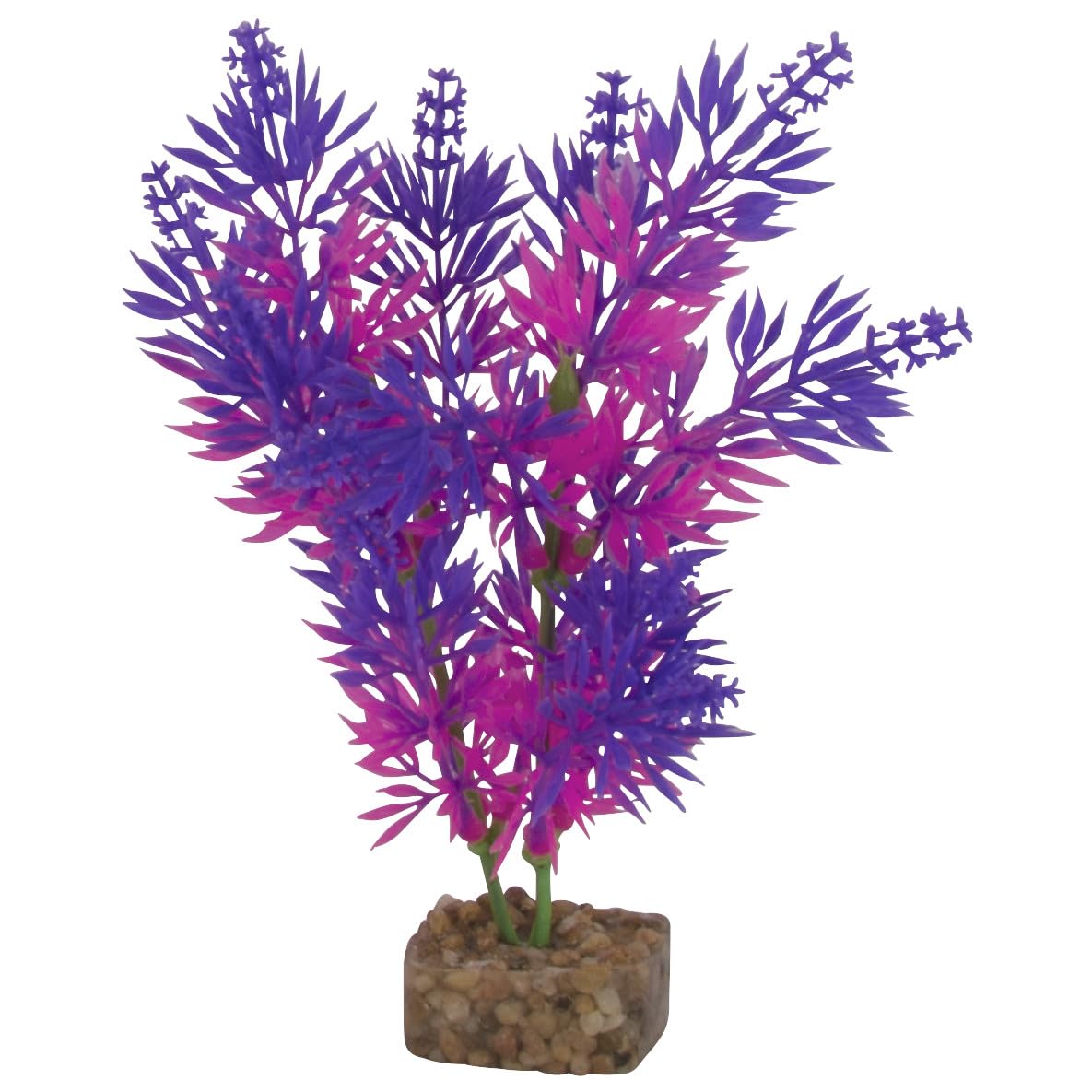 GloFish Plant Aquarium D  cor, Purple and Pink Medium, Fluorescent Under Blue LED Light