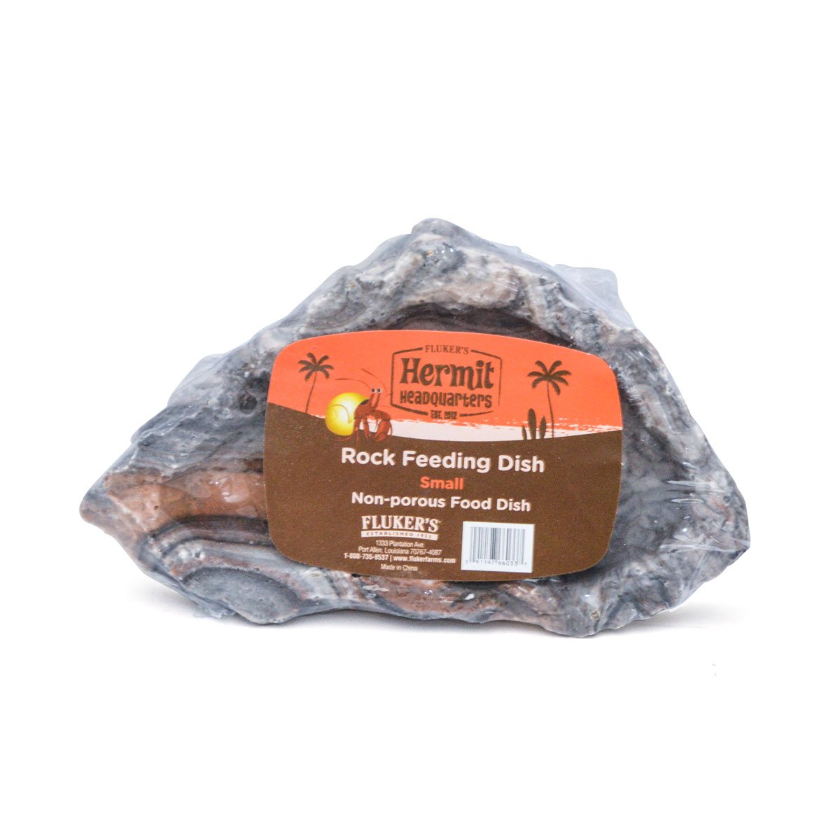 Flukers Rock Bowl, Food & Water Dish for Hermit Crabs, Small 4