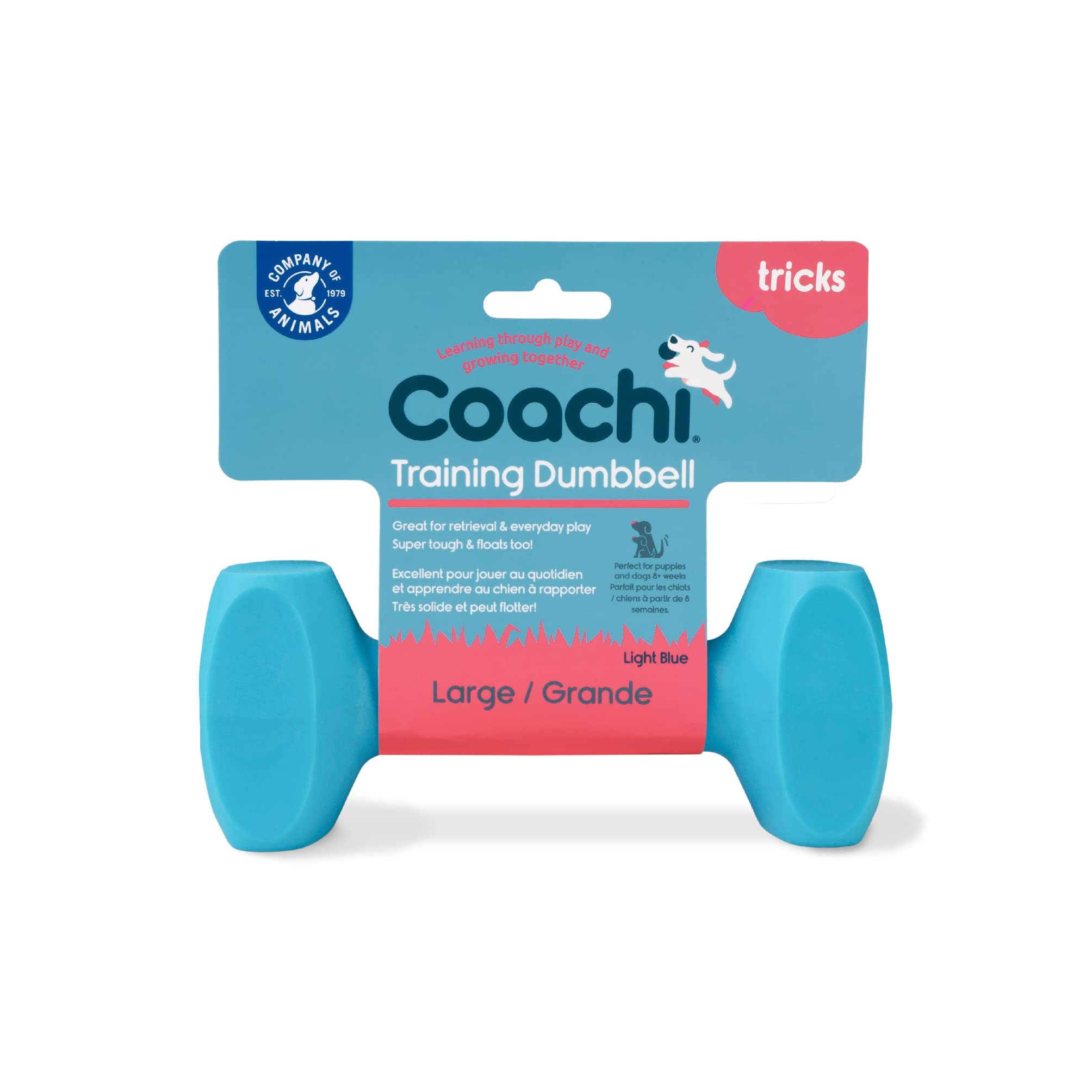 Coachi Training Dumbbell, Floats, Long Distance Throwing, Classic Retrieval Toy, Gundog and Puppy Training. Dog Accessory, Super