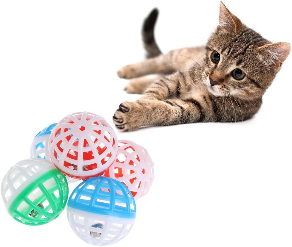 The Pets Company Jingling Joy Cat Bell Ball | Cat Toys | Interactive Kitten Ball Toy Set Of 6