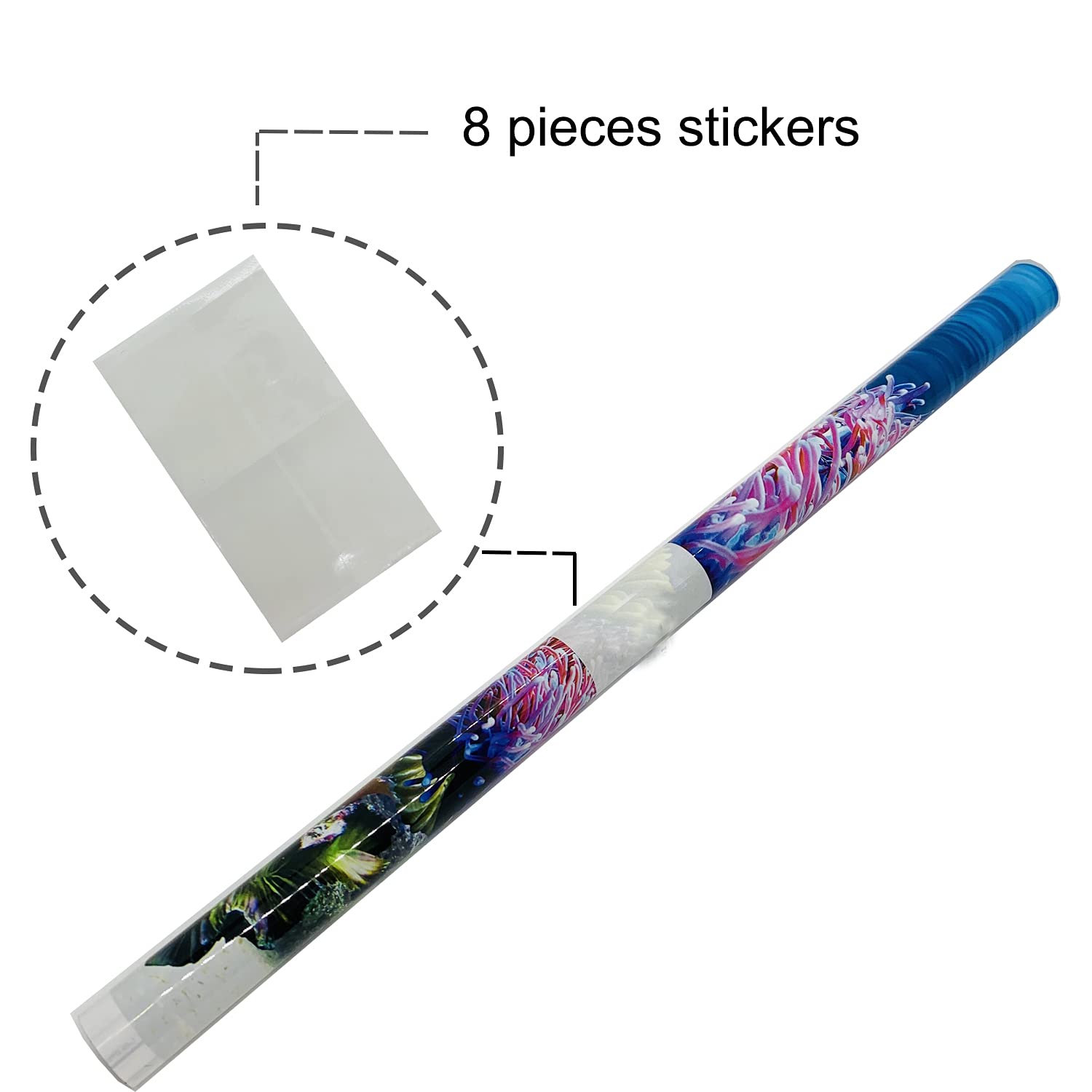 Elebox Fish Tank Stickers Wallpaper Seaweed Background Aquarium Background Decoration Water Plants Fish Tank Background 15.7'X 40'