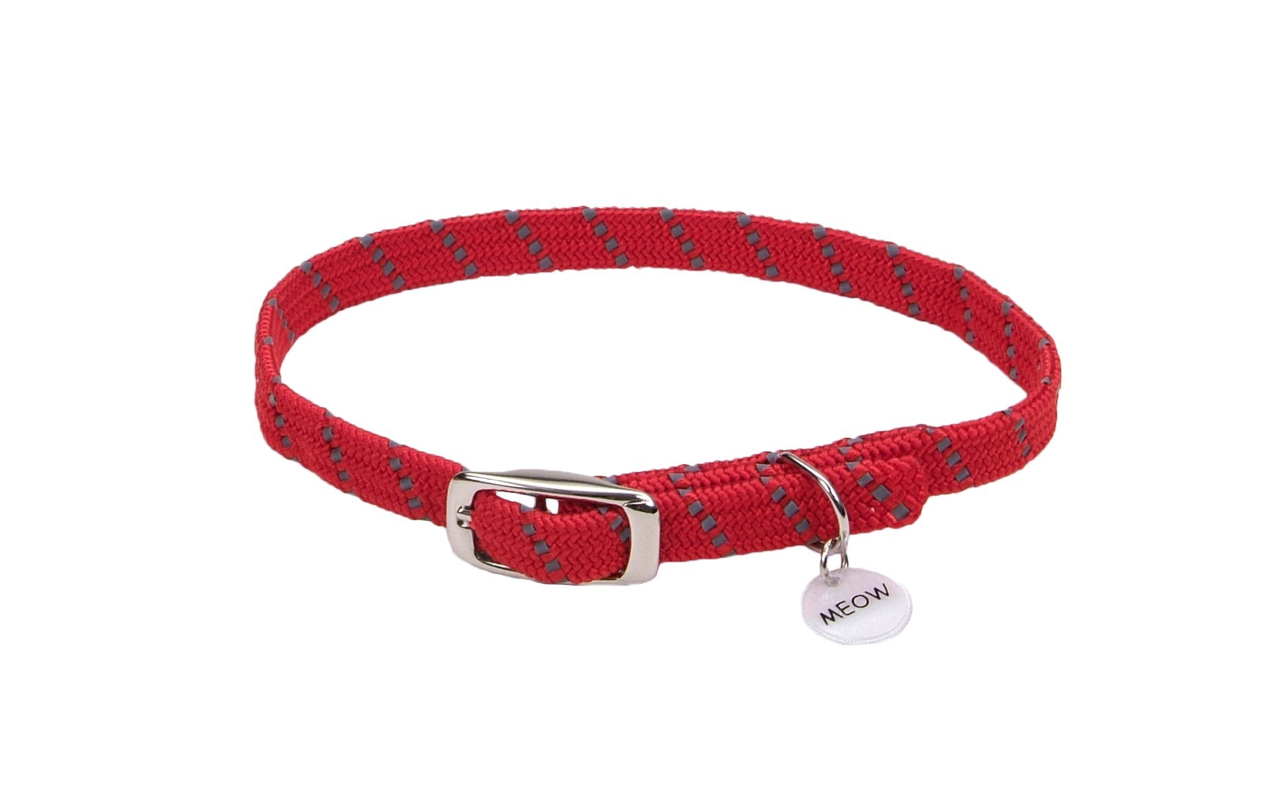 Coastal Pet Elastacat Reflective Safety Stretch Collar Red