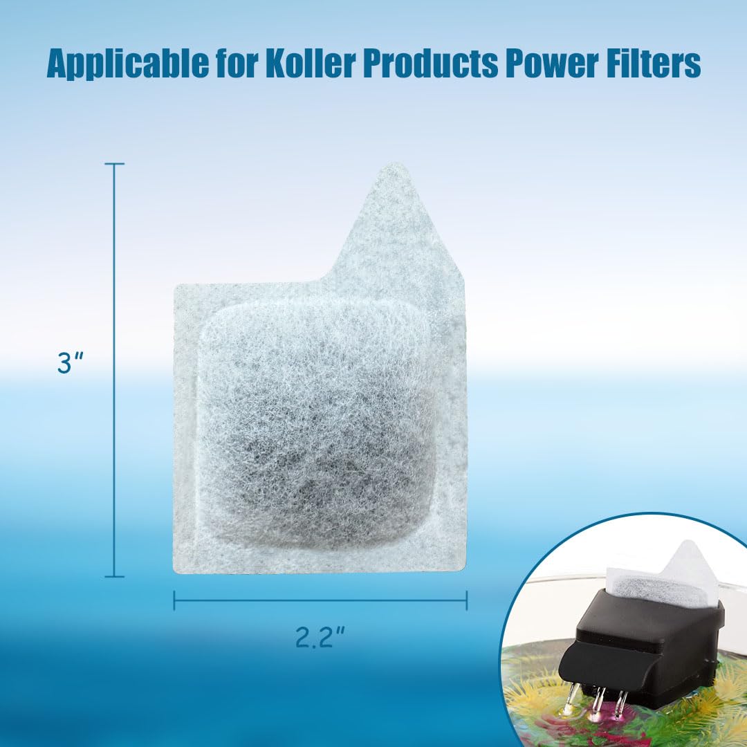 Koller Products Filter Cartridges Xs, Replacement Cartridge For Koller Products Fish Aquarium, 3 Pack