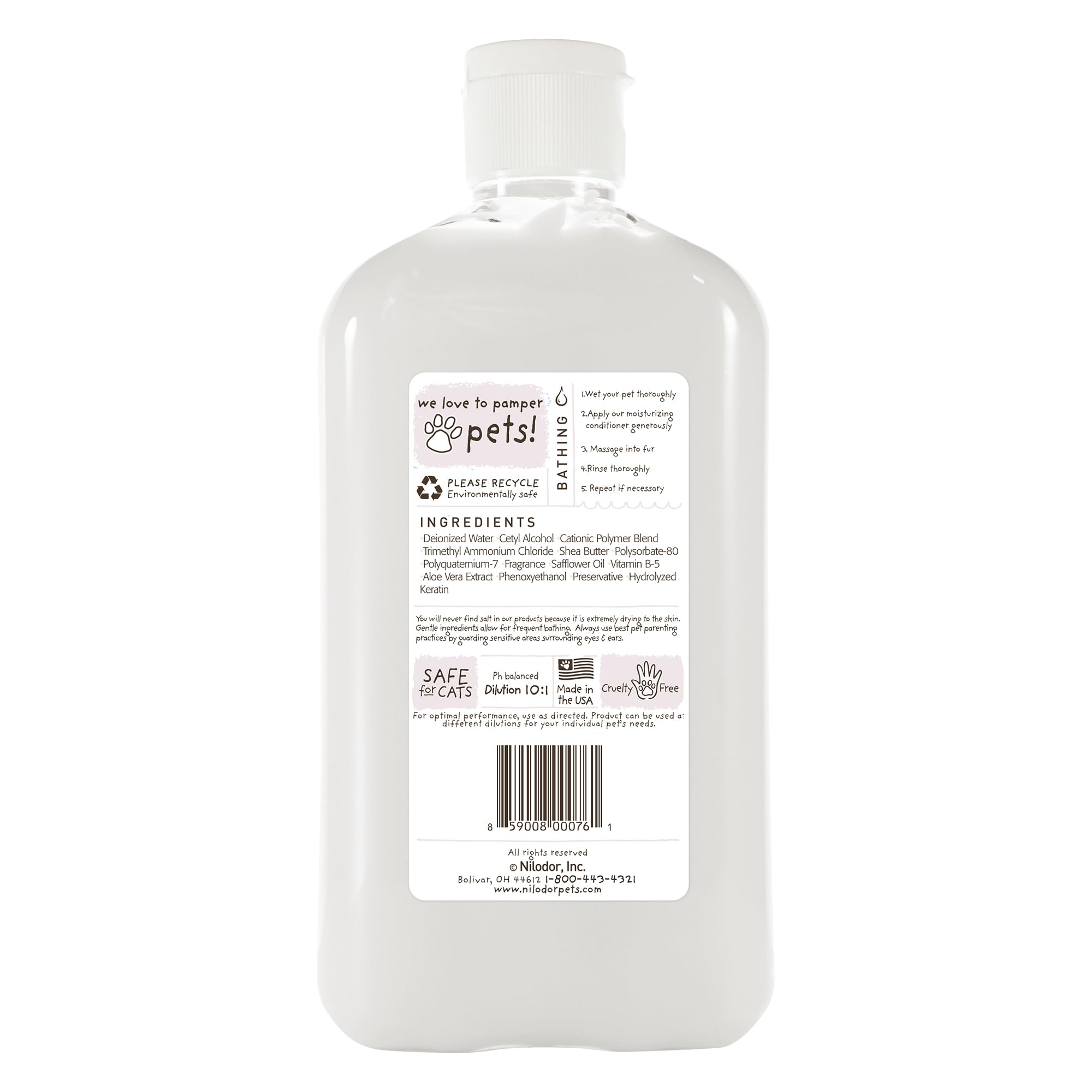 Bobbi Panter Nourishing Dog Conditioner - Detangles & De-Matts With Natural Safflower Oil, Keratin, Shea Butter, Aloe Vera For Fur, Sea Air Scent, 10:1 Concentrate, Made In The Usa, 14 Oz.