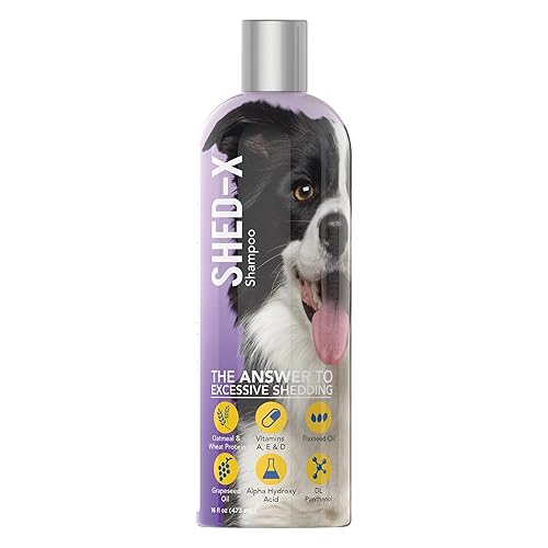 Shed-X Shed Control Shampoo for Dogs, 16 oz - Reduce Shedding - Shampoo Infuses Skin and Coat with Vitamins and Antioxidants to