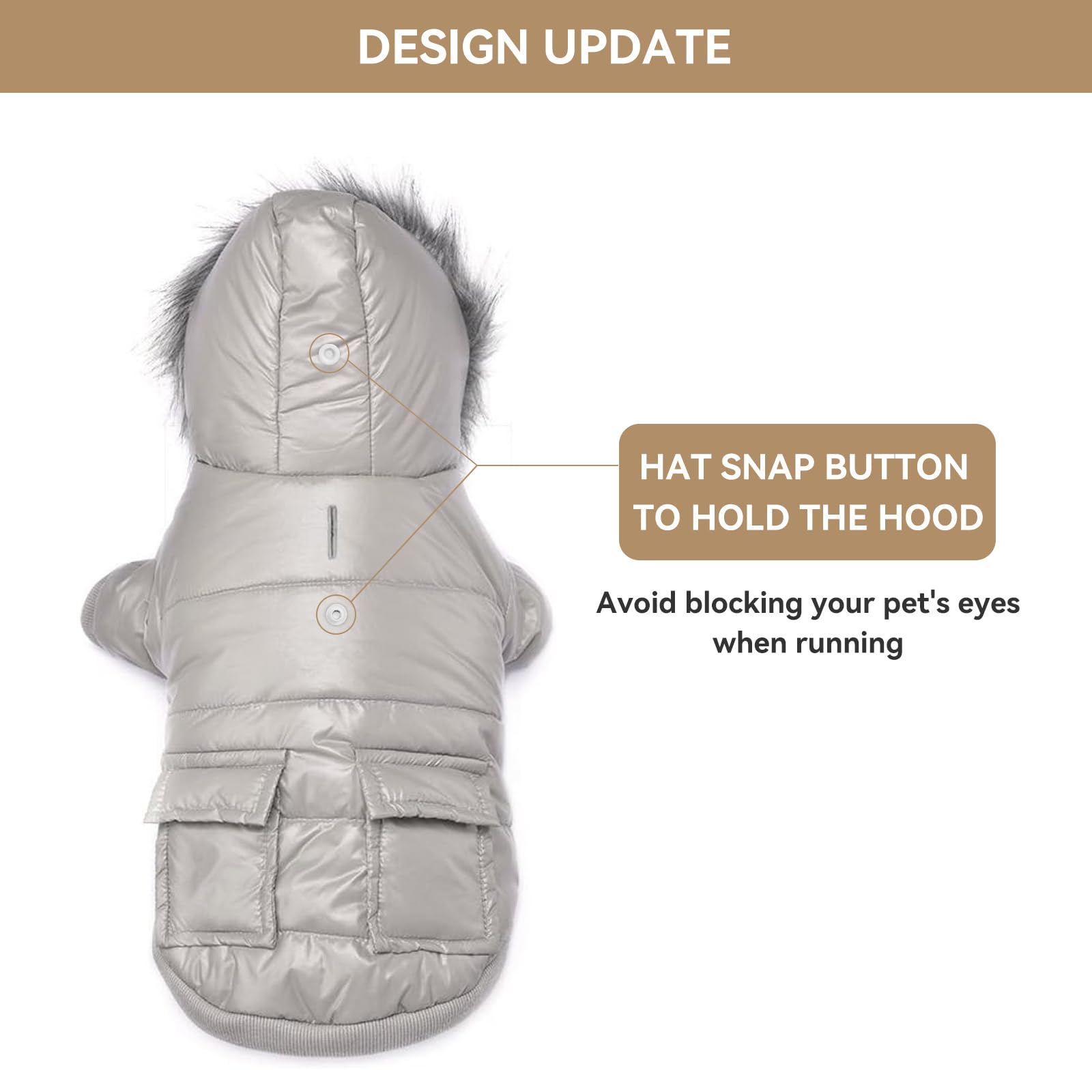 lesypet Dog Coats for Small Dogs, Dog Jacket Warm Winter Coat Windproof Puffer Jacket for Small Dogs Puppy