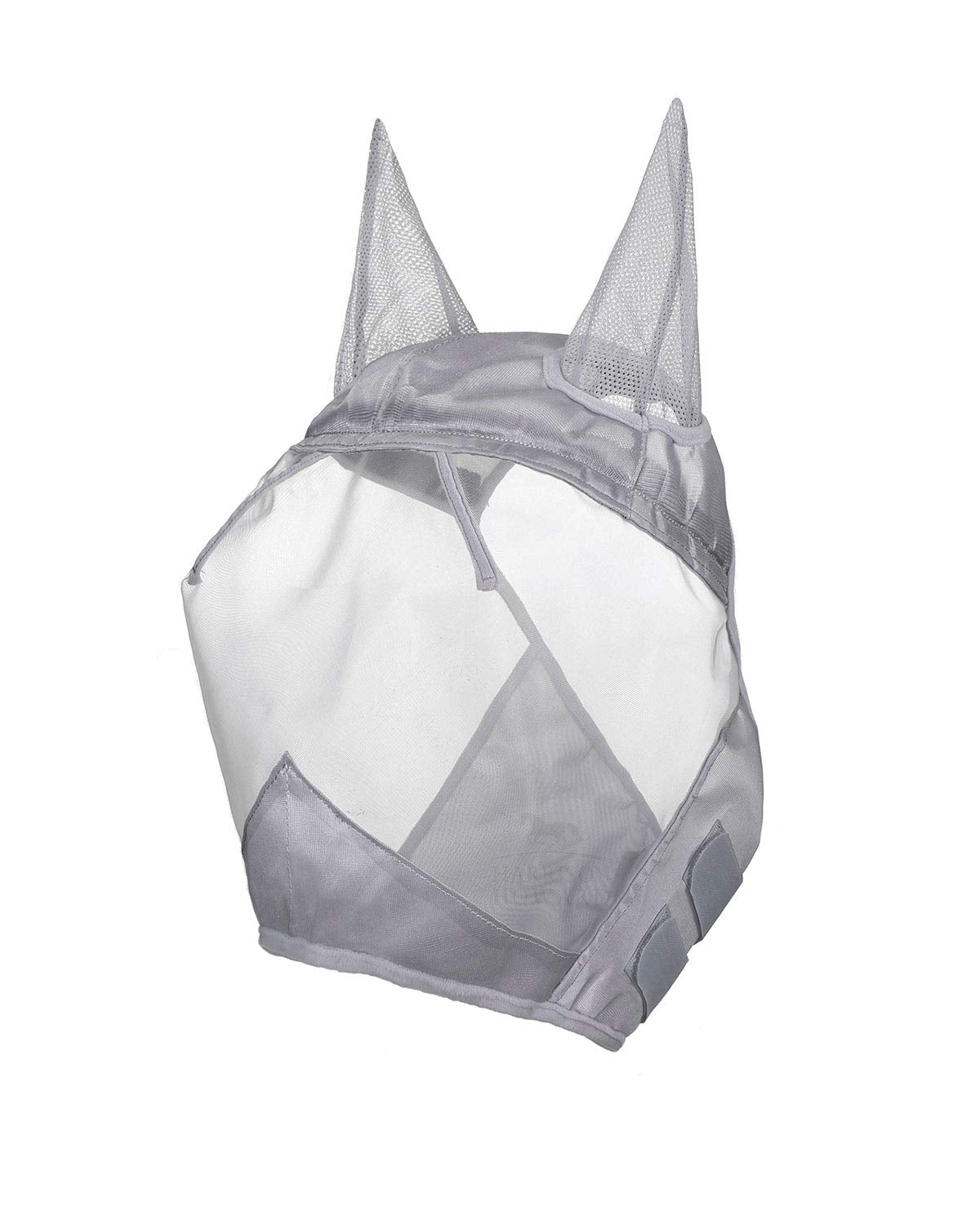 Harrison Howard CareMaster Horse Fly Mask Half Face with Ears Moonlight Silver Large Full Size
