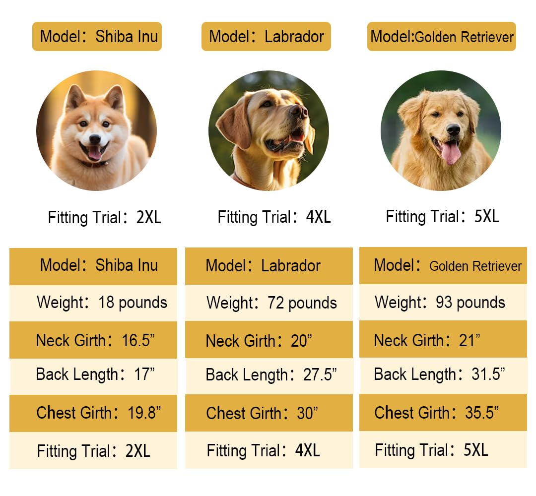 Koogal Pet Pajamas For Large Dogs,Extra Large Stretch, Suitable For Adult Dogs, Medium-Sized Dogs, Large Dogs Jumpsuit Four-Legg