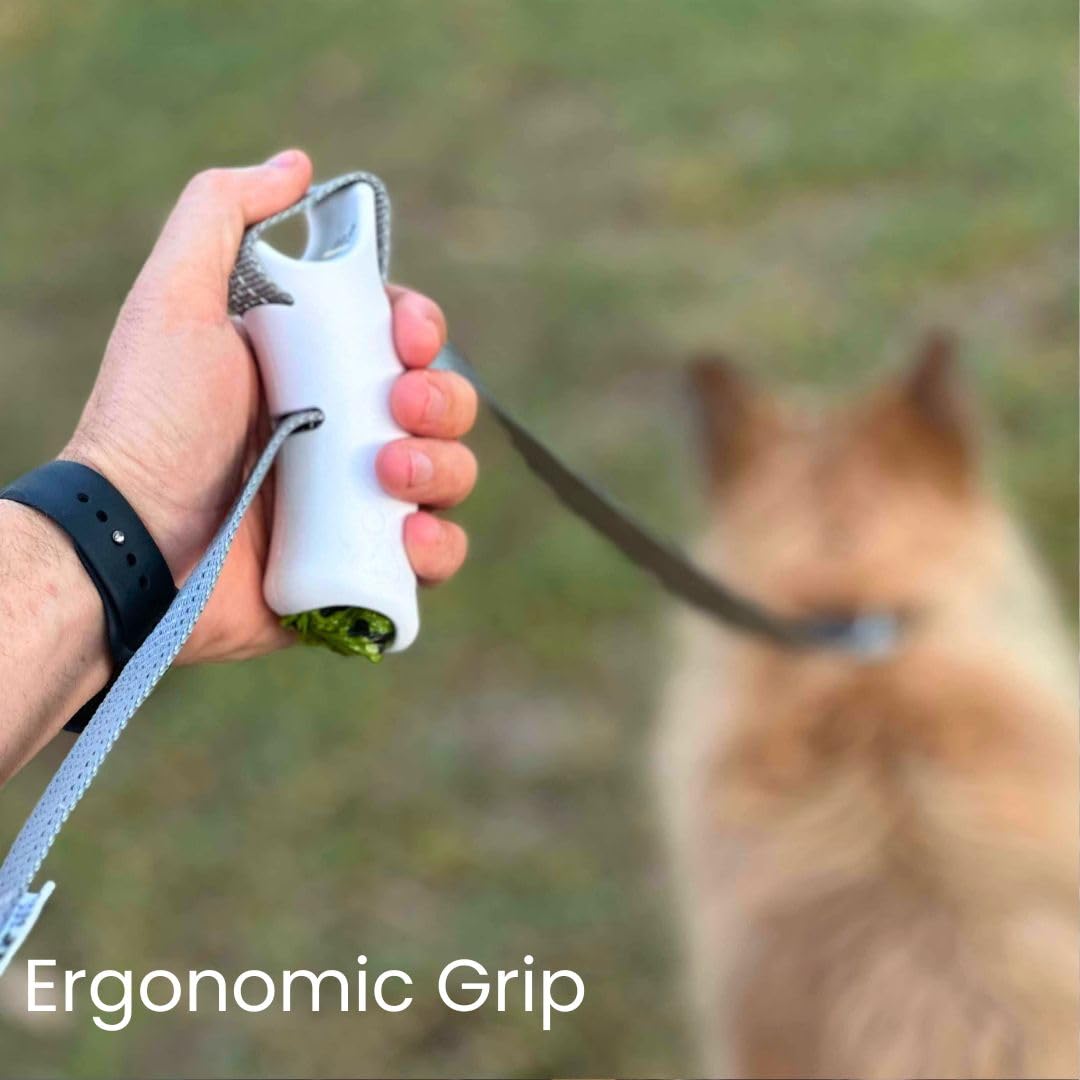 Quick-Control Dog Leash - Adjustable T-Grip Traffic Leash with Reflective Design, 6-in-1 Hands-Free, Poop Bag Holder, Heavy-Duty