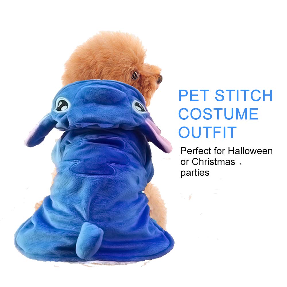 Pet Costume,Gimilife Dog Hoodie,Pet Xmas Pajamas Outfit, Pet Coat For Small Medium Large Dogs And Cats,Pet Disney Stitch Cartoon,Halloween And Winter -Xl