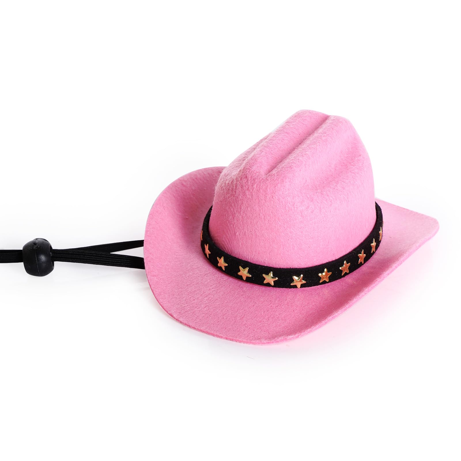 Choyaxo Pet Cowboy Costume Cosplay Cap Halloween Costumes For Dogs Cat Pet Party Decoration Mini Cowboy Hat (Pink, Small)