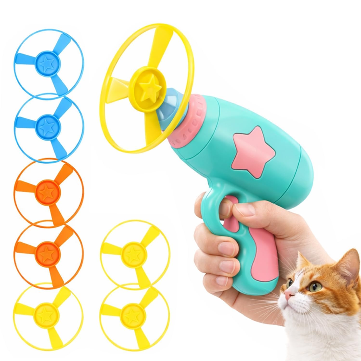 9Pcs Cats Toy, Toys For Dog, Interactive Cat Toys, Cat Wheel, Flying Bird Toy For Cats, Flying Disc With Eight Discs Included